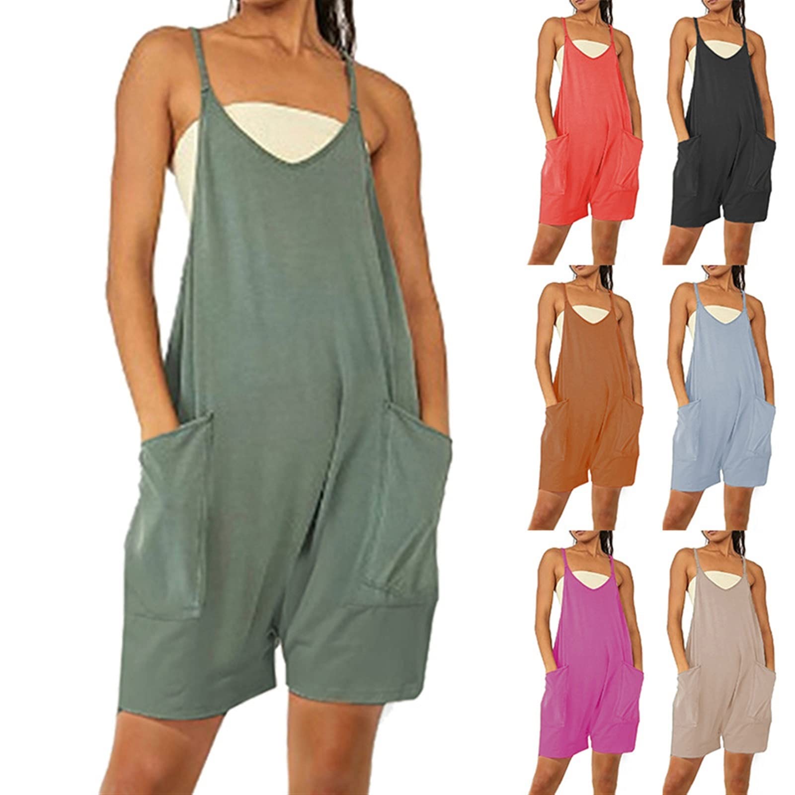 Women's Stretch Denim Dungaree Jumpsuit - Summer Sleeveless Overalls in Plus Sizes | Casual & Elegant Workwear for Gardening, DIY Projects & Outdoor Activities