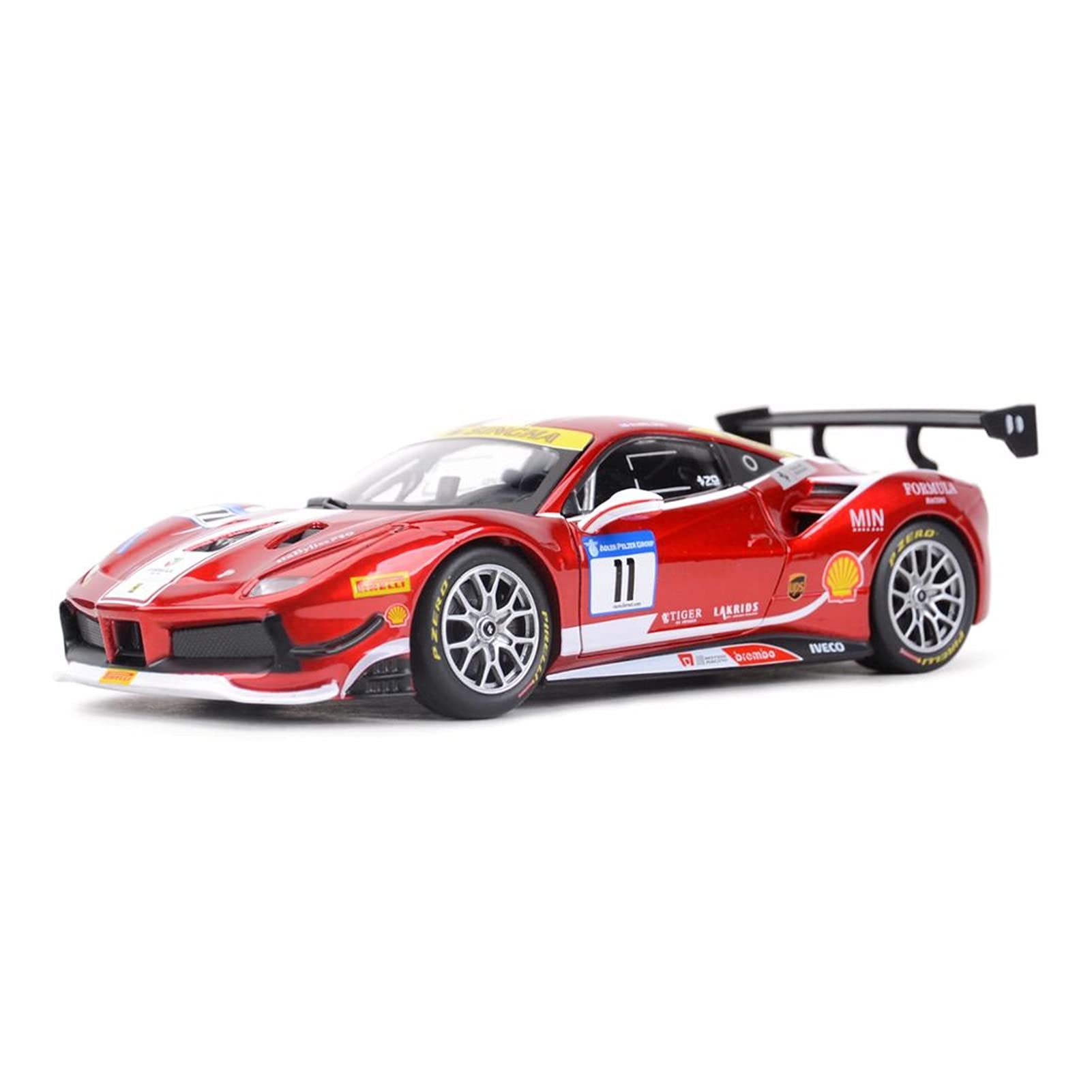 COCOSTOR 1:24 Scale Ferrari 488 Challenge Model Car Kit - 2017 Formula Racing Sports Car Die-Cast Collectible Toy for Adults & Kids | Perfect Christmas Birthday Gift for Car Enthusiasts | Display, Collection & Racing Simulation