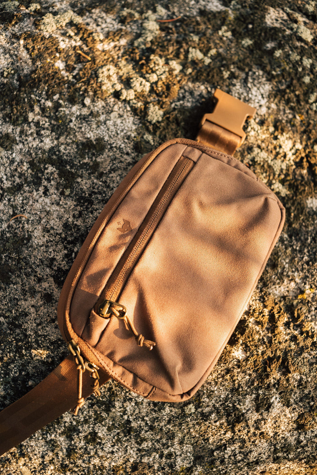 Clever Supply Co. Sidekick Belt Bag 1L - Adjustable Waist Pack for Travel, Hiking & Everyday Use - Tan Crossbody Fanny Pack for Men & Women