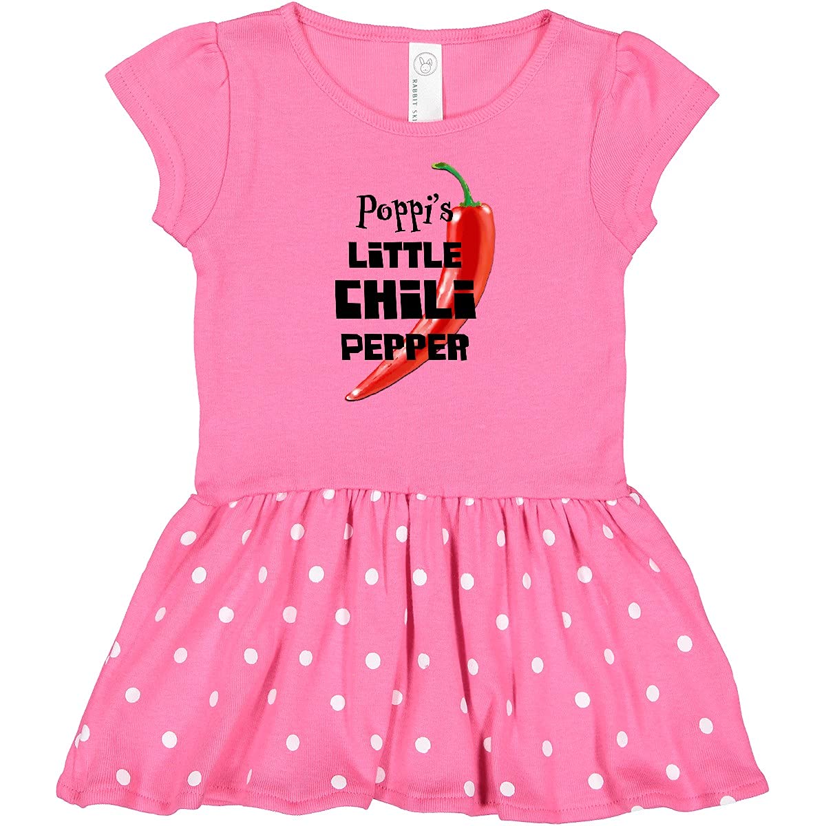 Inktastic Poppi's Little Chili Pepper Infant Dress - Cute Baby Girl Outfit for Casual Wear, Family Photos & Special Occasions