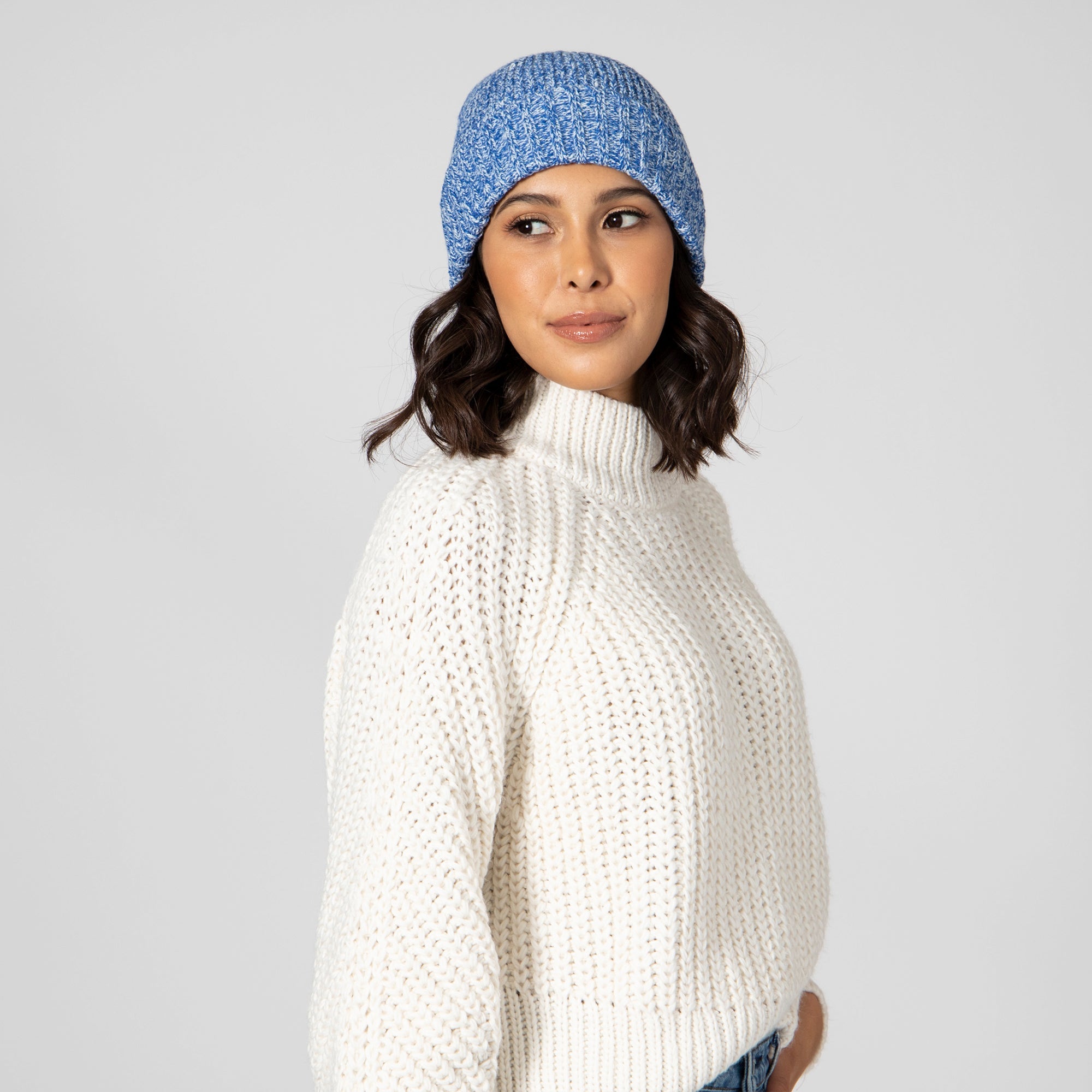 Women's Warm Marled Knit Cuff Beanie Hat - Soft Winter Beanie for Women - Perfect for Cold Weather, Outdoor Activities & Casual Style