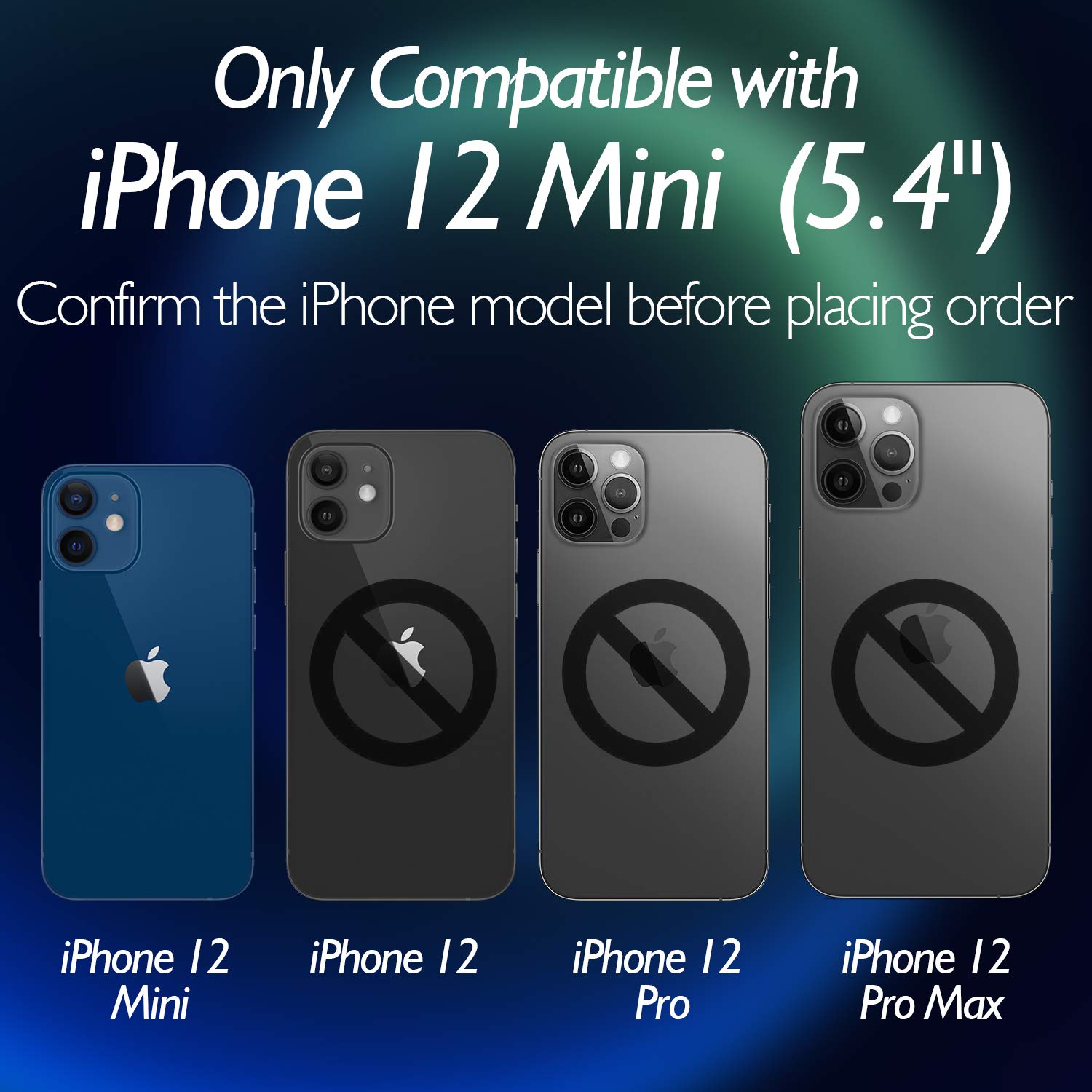 Premium iPhone 12 Mini Back Screen Protector [3-Pack] - Tempered Glass Rear Screen Protector for iPhone 12 Mini (5.4 Inch) - Shatterproof, Scratch Resistant Protection for Daily Use, Travel & Outdoor Activities