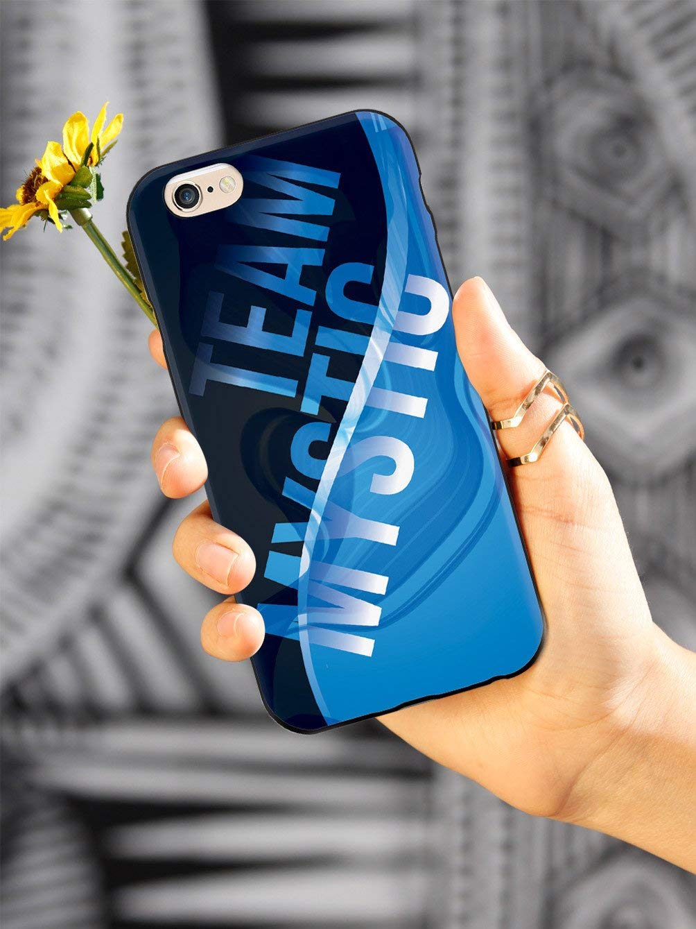 Inspired Cases - Compatible with iPhone 12 Case - 3D Textured Protective Phone Case for Apple iPhone 12 - Team Mystic - Blue - Durable Shockproof Cover for Everyday Use & Gaming