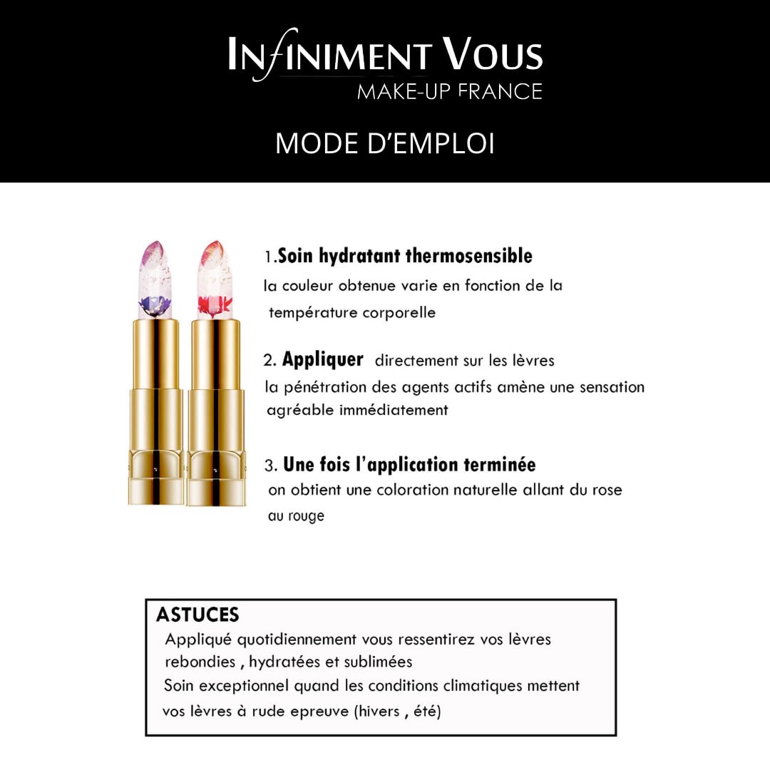 Infiniment Vous Long Lasting Matte Lipstick - Fleur D'Eden Transfer Proof Lip Color, French Makeup for Women, Hydrating Lip Balm | Perfect for Daily Wear, Date Night & Special Occasions