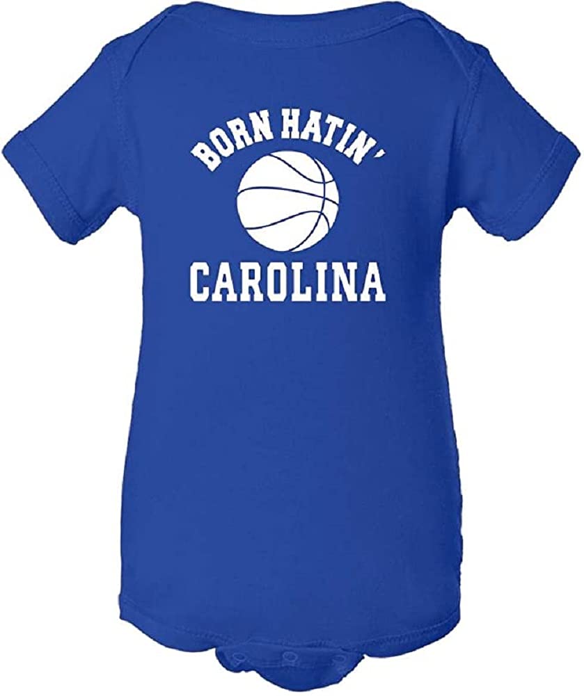 Duke Fan Baby Born Hatin' Carolina Funny Infant Bodysuit - Cute College Rivalry Outfit for Game Day, Photo Shoots & Family Events
