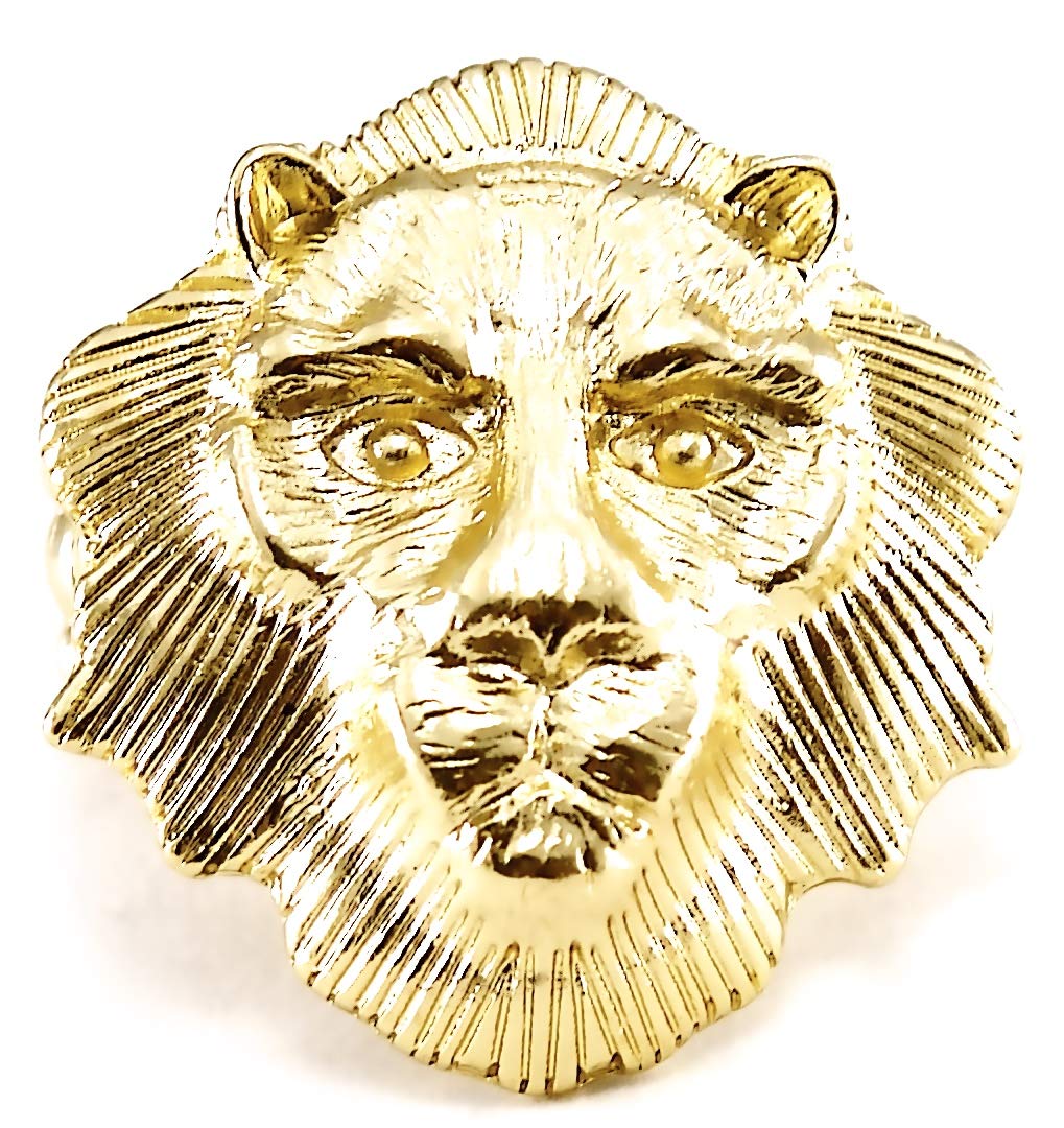Gold Lion Adjustable Stretch Ring - Fashion Jewelry for Women & Men - Perfect for Parties, Weddings & Everyday Wear