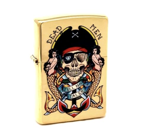 Pirate Logo Mermaids Brushed Brass Z5276