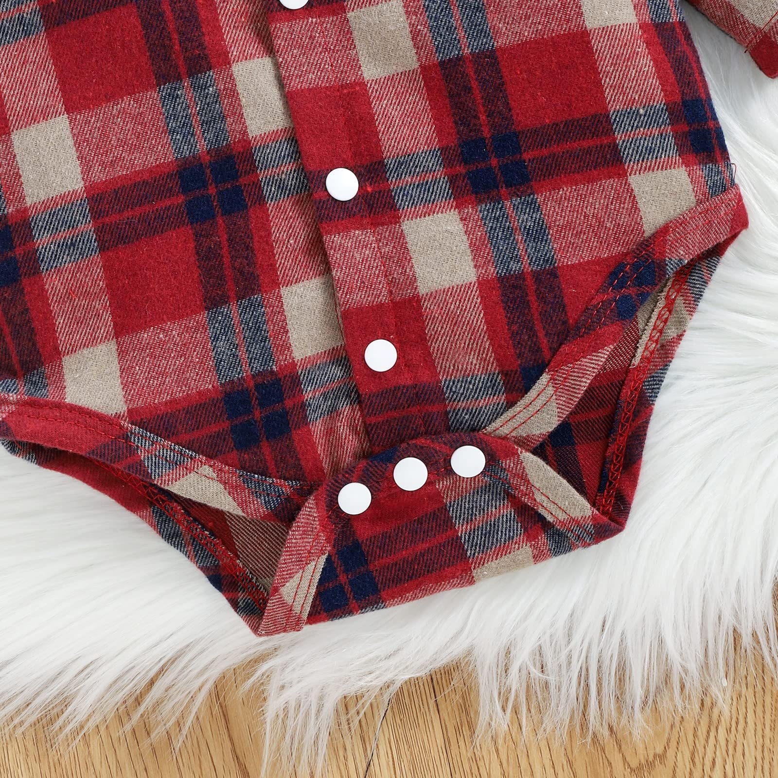 Baby Boy Clothes Set - Long Sleeve Plaid Bodysuit Romper with Denim Overalls | Soft Cotton Infant Outfits for Newborns & Toddlers | Perfect for Playdates, Photo Shoots & Everyday Wear