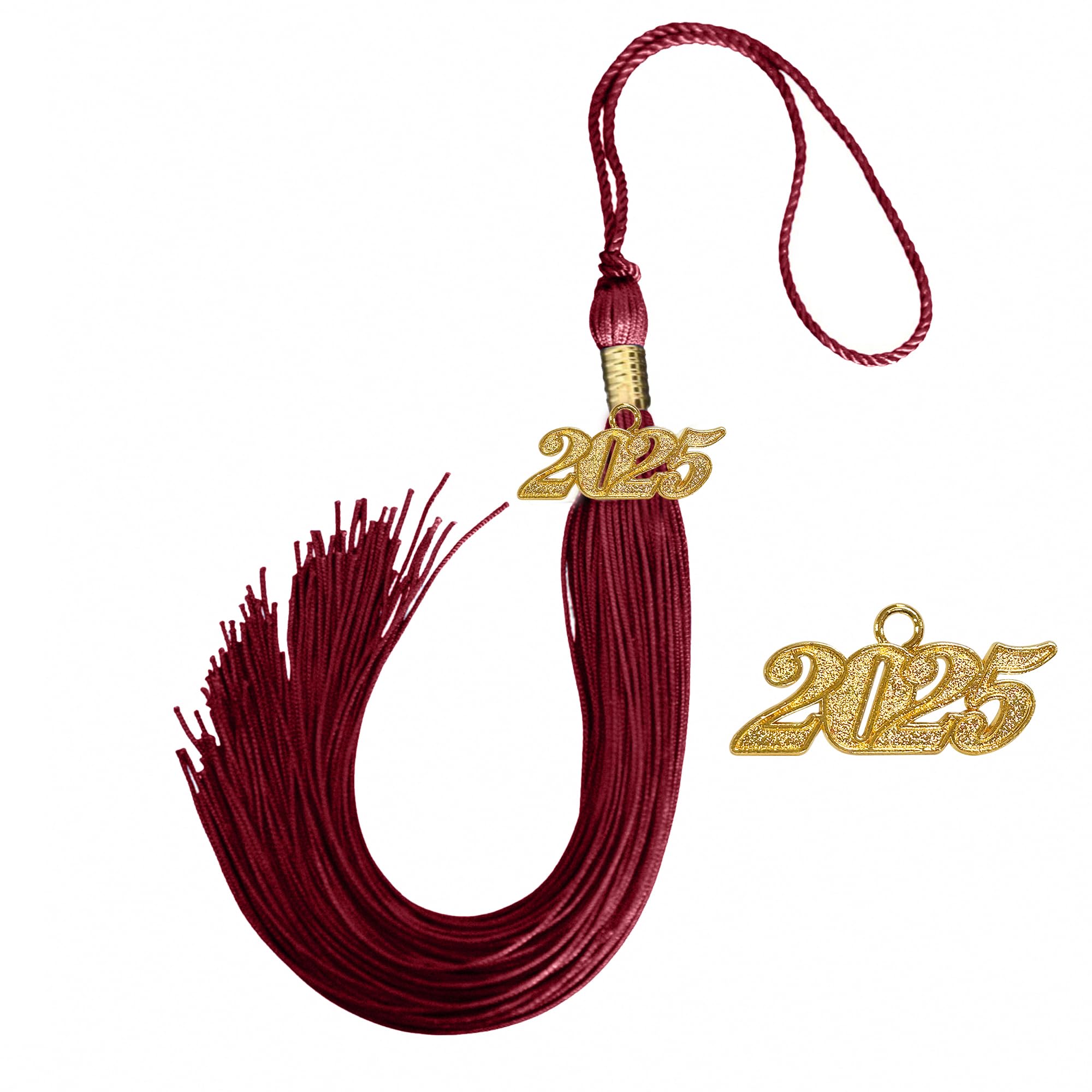 2025 Graduation Cap Tassel with Year Charm - Happy Secret Graduation Ceremony Accessories for High School & College Graduates - Perfect for Commencement, Photo Shoots & Graduation Parties