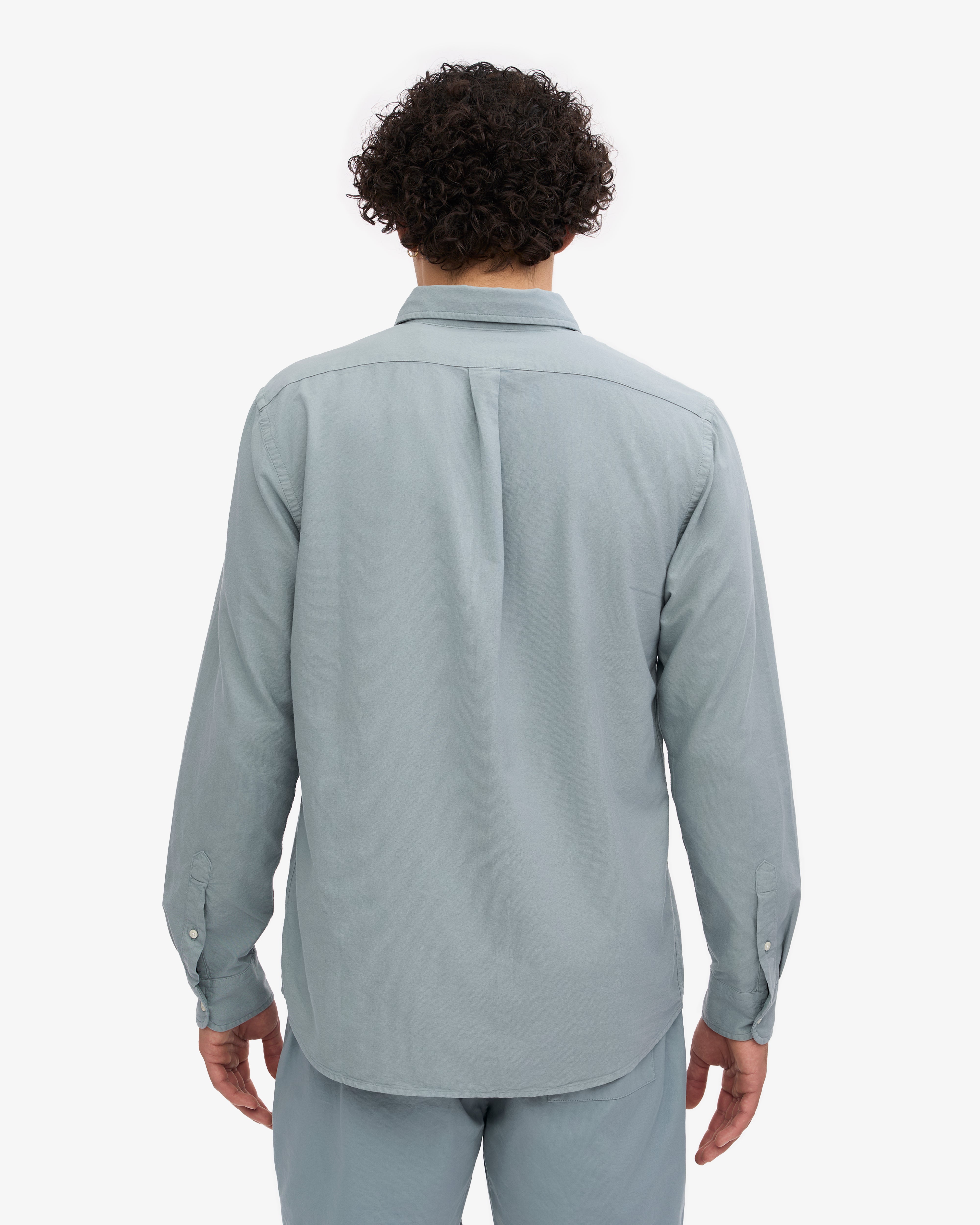 Organic Cotton Button Down Shirt for Men - Soft Steel Blue Casual Dress Shirt - Perfect for Office, Business Meetings & Smart Casual Outfits