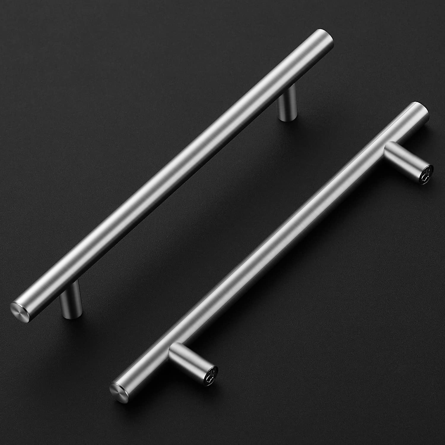 15 Pack 6-1/4 Inch Brushed Nickel Cabinet Handles - Modern Kitchen Cabinet Pulls & Drawer Hardware for Home, Office, Restaurant (Easy Installation, Durable Finish)