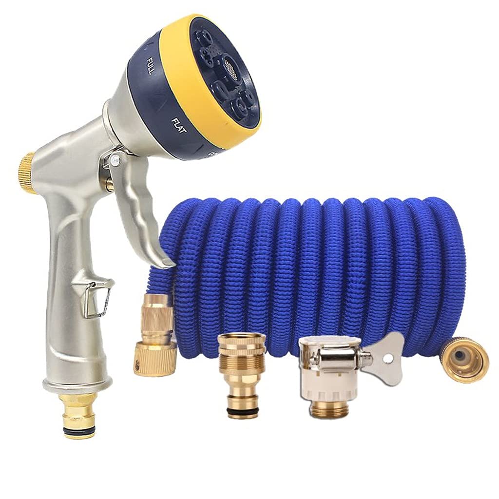 Expandable Garden Hose 100ft - High Pressure Flexible Water Hose with Spray Gun for Garden Watering, Car Washing & Outdoor Cleaning | Magic Durable Plastic Pipe | Perfect for Lawns, Patios & Vehicle Care