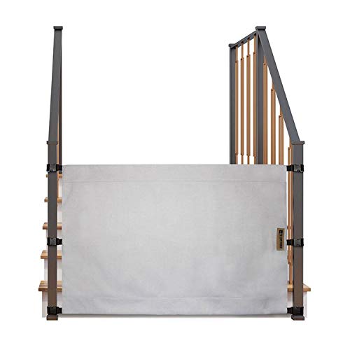 No-Drill Portable Baby & Pet Gate for Stairs - Adjustable Fabric Safety Barrier for Kids & Dogs - Perfect for Banister to Banister Protection in Homes & Apartments - Ideal for Staircases, Doorways & Hallways