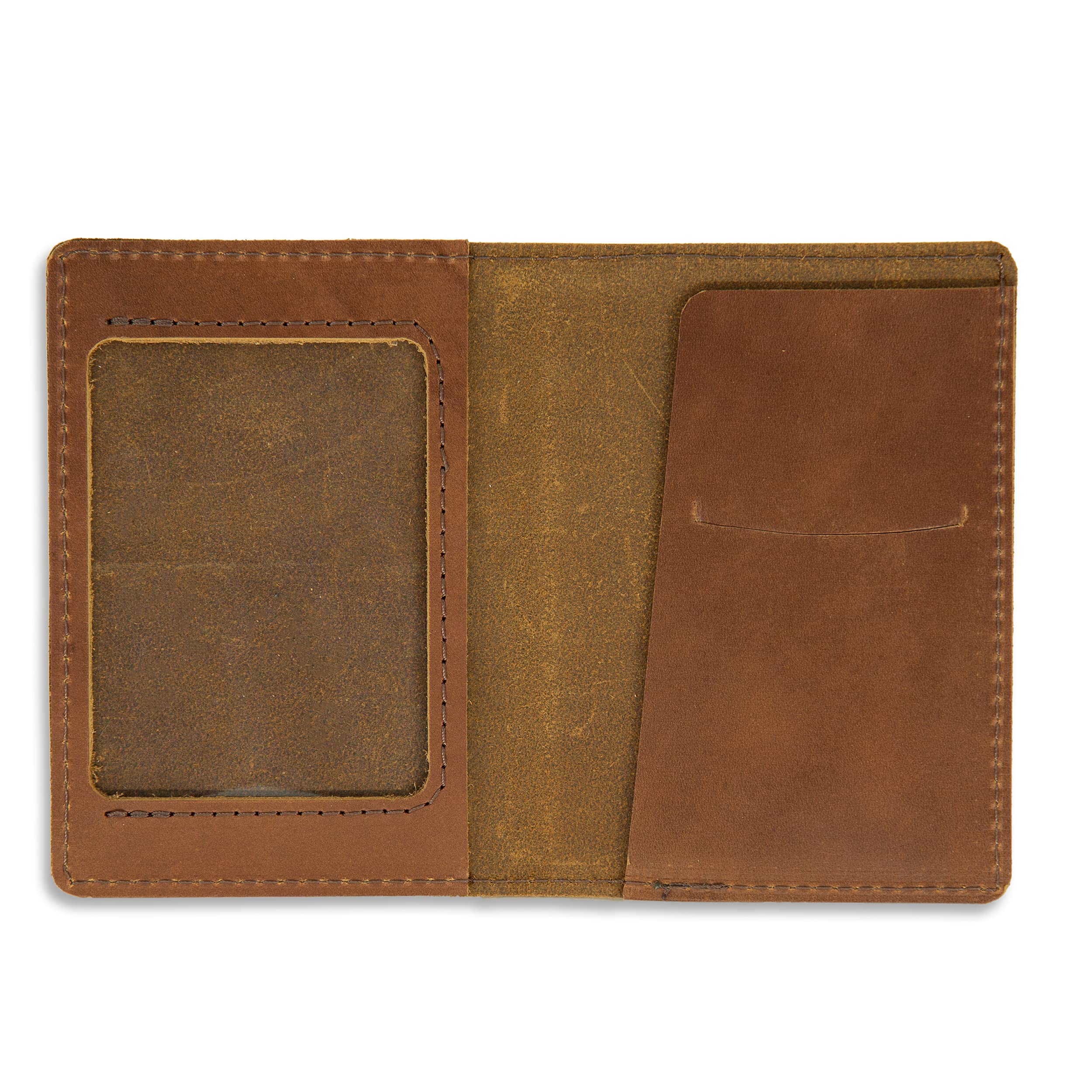 Genuine Leather Passport & Vaccine Card Holder - RFID Blocking Travel Organizer for Vaccination Records | Perfect for Airports, International Trips & Safe Document Storage
