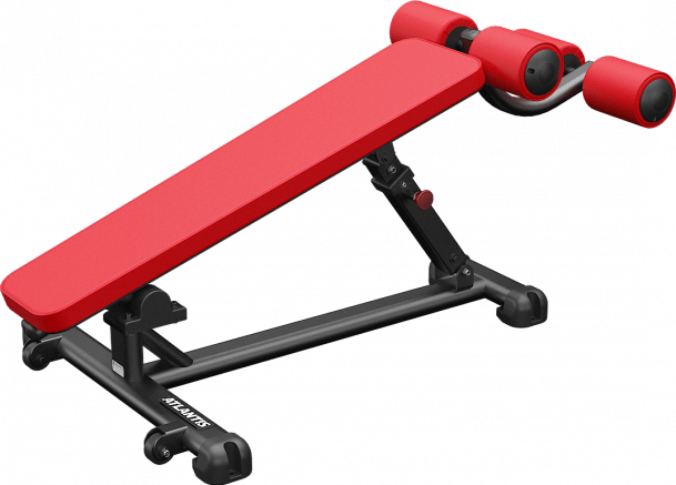 ATLANTIS Adjustable Decline Bench for Home Gym - Strength Training & Ab Workouts - Foldable & Space-Saving Workout Bench for Full Body Exercises