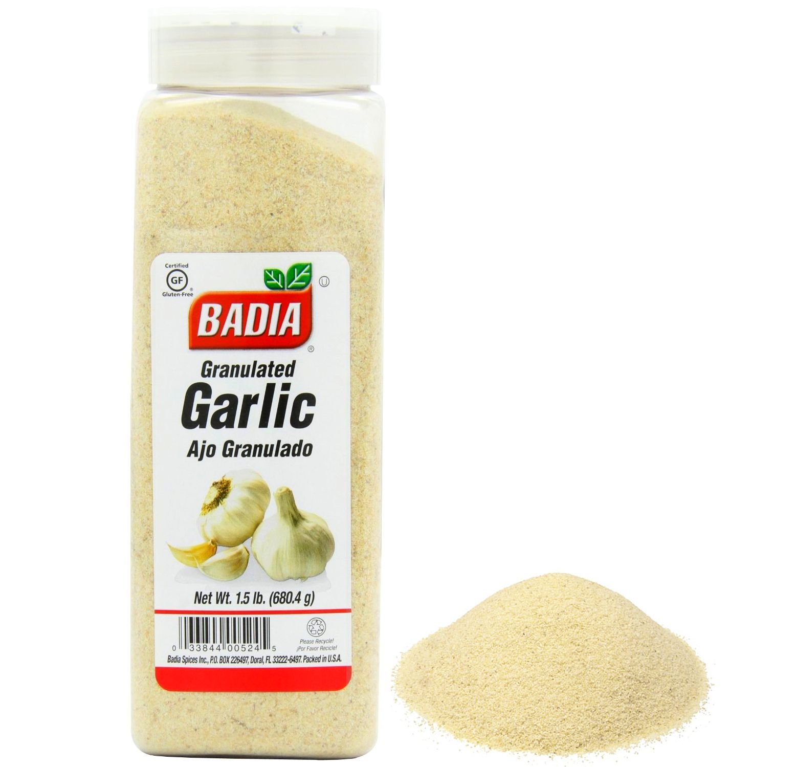 Badia Granulated Garlic - 5.5 Lbs (Pack of 4) | Bulk Garlic Powder for Cooking, Seasoning & Meal Prep | Perfect for Restaurants, Home Chefs & Food Service Businesses