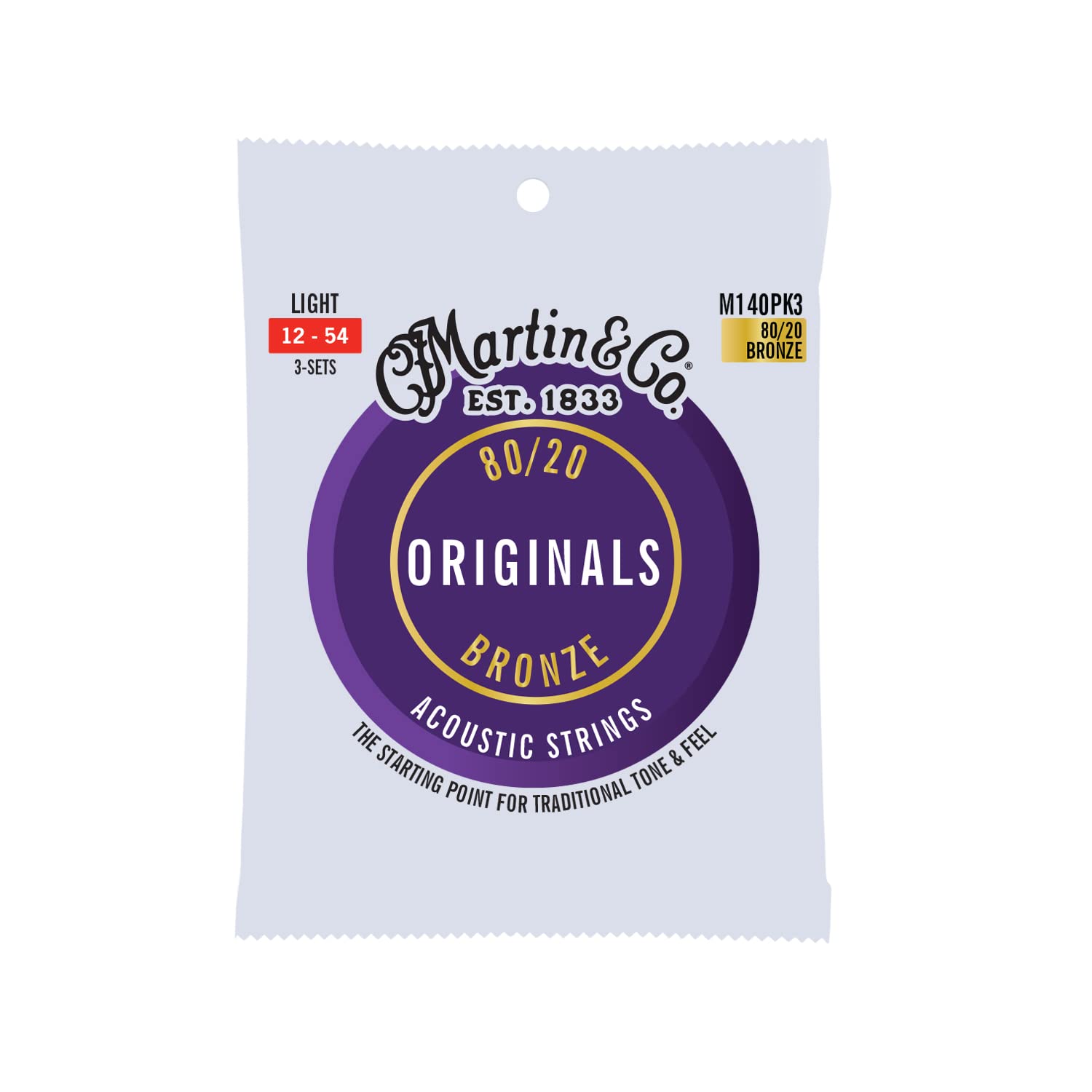 Martin Guitar Original Acoustic M170 Strings - 80/20 Bronze Extra Light-Gauge for Acoustic Guitars | Perfect for Beginners, Fingerstyle & Studio Recording