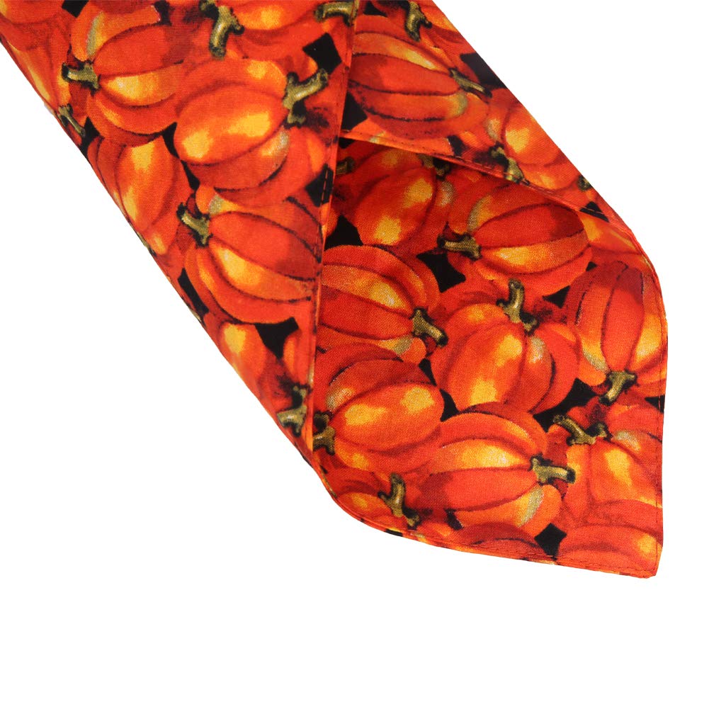 4 Pack Halloween Dog Bandana - Reversible Pumpkin Print Triangle Bib Scarf for Small Dogs & Cats - Pet Costume Accessories for Halloween Parties & Photo Shoots