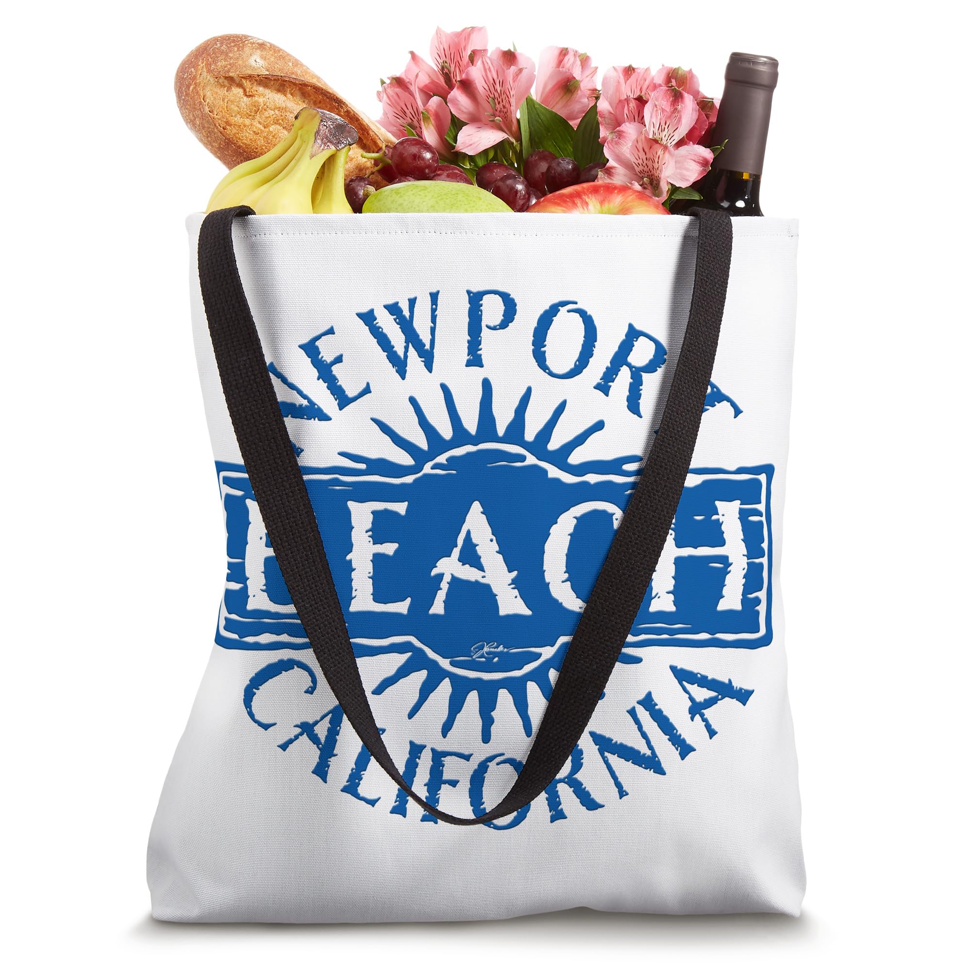 JCombs: Stylish Newport Beach California Tote Bag - Durable Canvas Beach Bag for Women, Perfect for Shopping, Travel & Beach Day Essentials