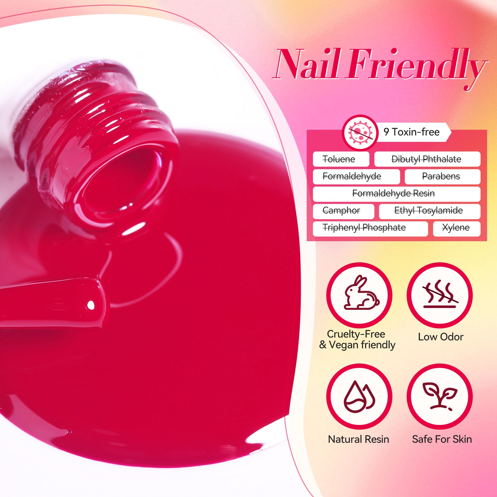 6 Colors Gel Polish Set S26 Summer Dopamine 7ml - Long Lasting UV LED Nail Polish Kit for Manicure & Pedicure at Home Salon