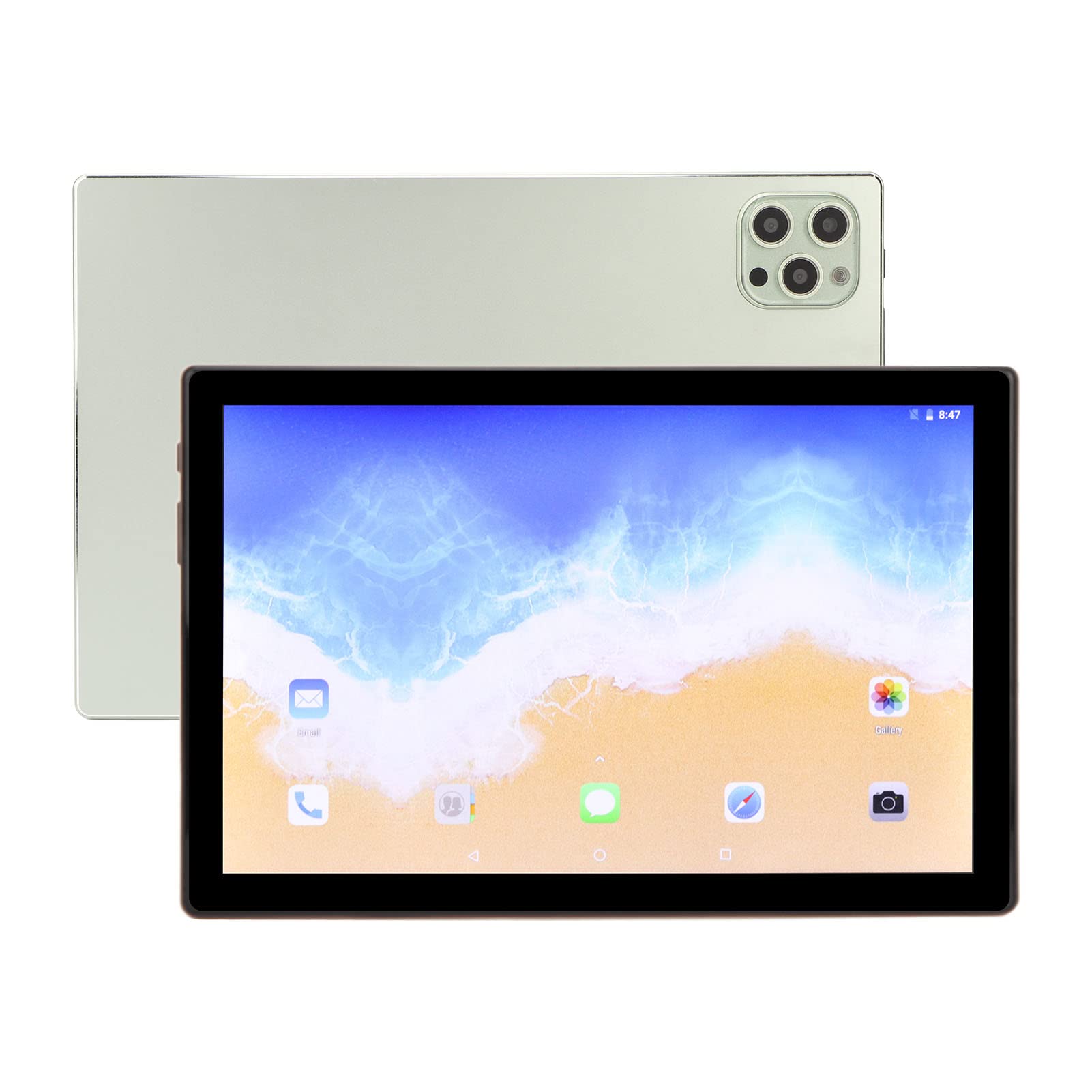 10.1 Inch Android Gaming Tablet - 256GB ROM, 10GB RAM, WiFi & 4G LTE Dual SIM - 3200x1440 HD Display - Light Green - Perfect for Mobile Gaming, Streaming & Business Use