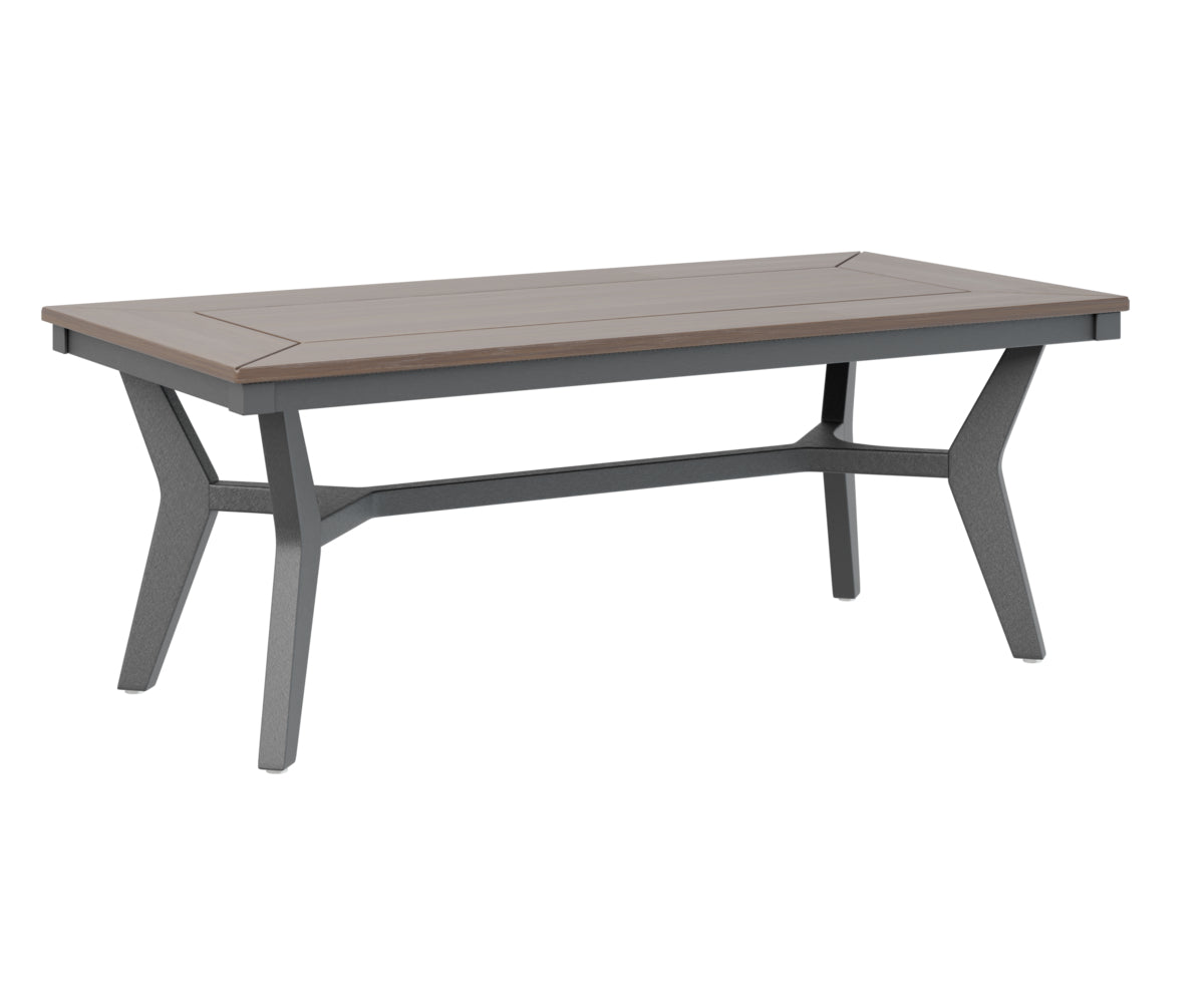 Berlin Gardens Mayhew Rectangular Coffee Table - Modern Outdoor Patio Furniture for Garden, Deck & Poolside Use