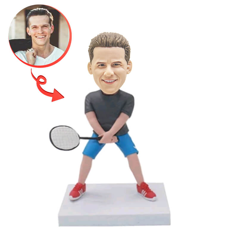 Custom Tennis Player Bobblehead - Personalized Sports Gift for Tennis Lovers & Fans - Perfect for Birthday, Anniversary & Sports Decor