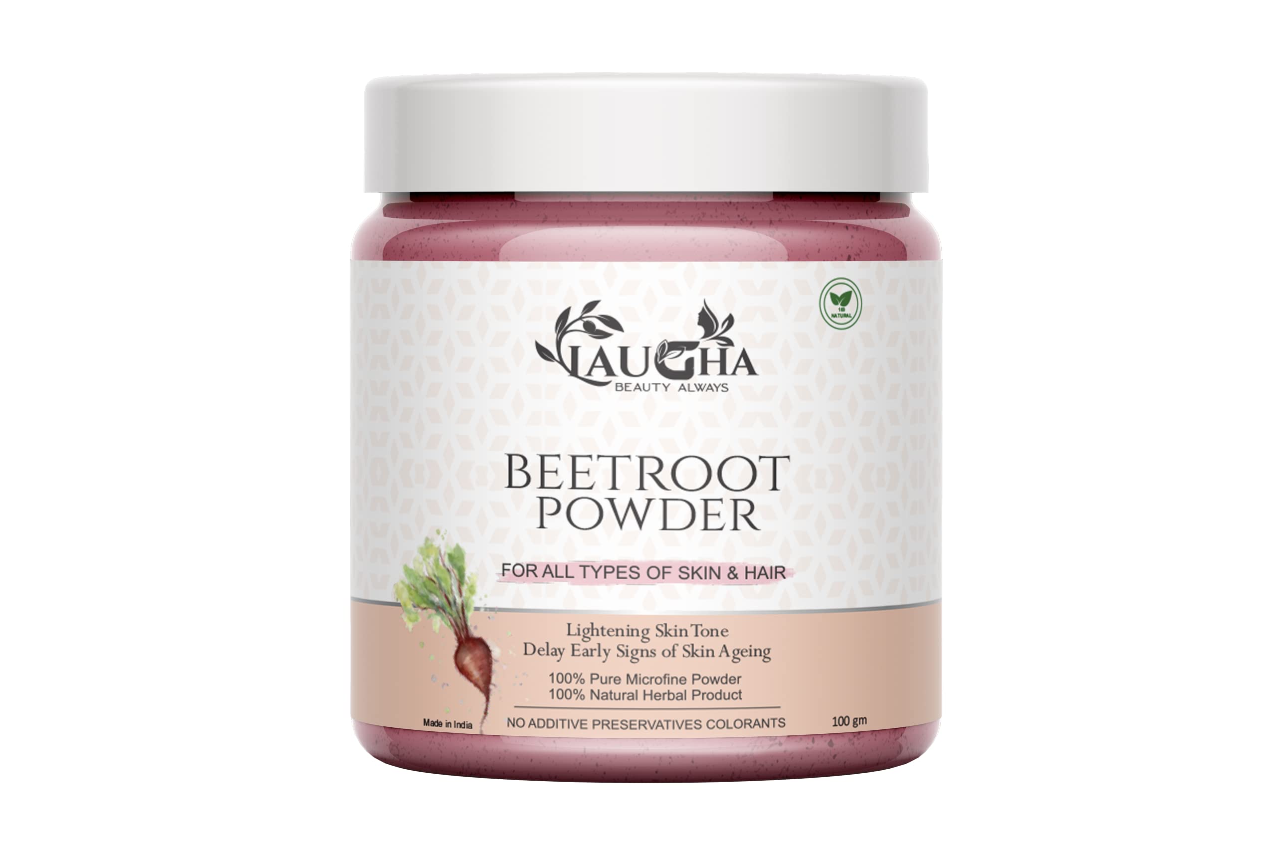 Pure Beetroot Powder for Healthy Pinkish Skin & Rosy Cheeks - 100g Natural Face Mask for Glowing, Shiny Skin | Vegan, Organic Skincare for Daily Beauty Routine & Spa Treatments
