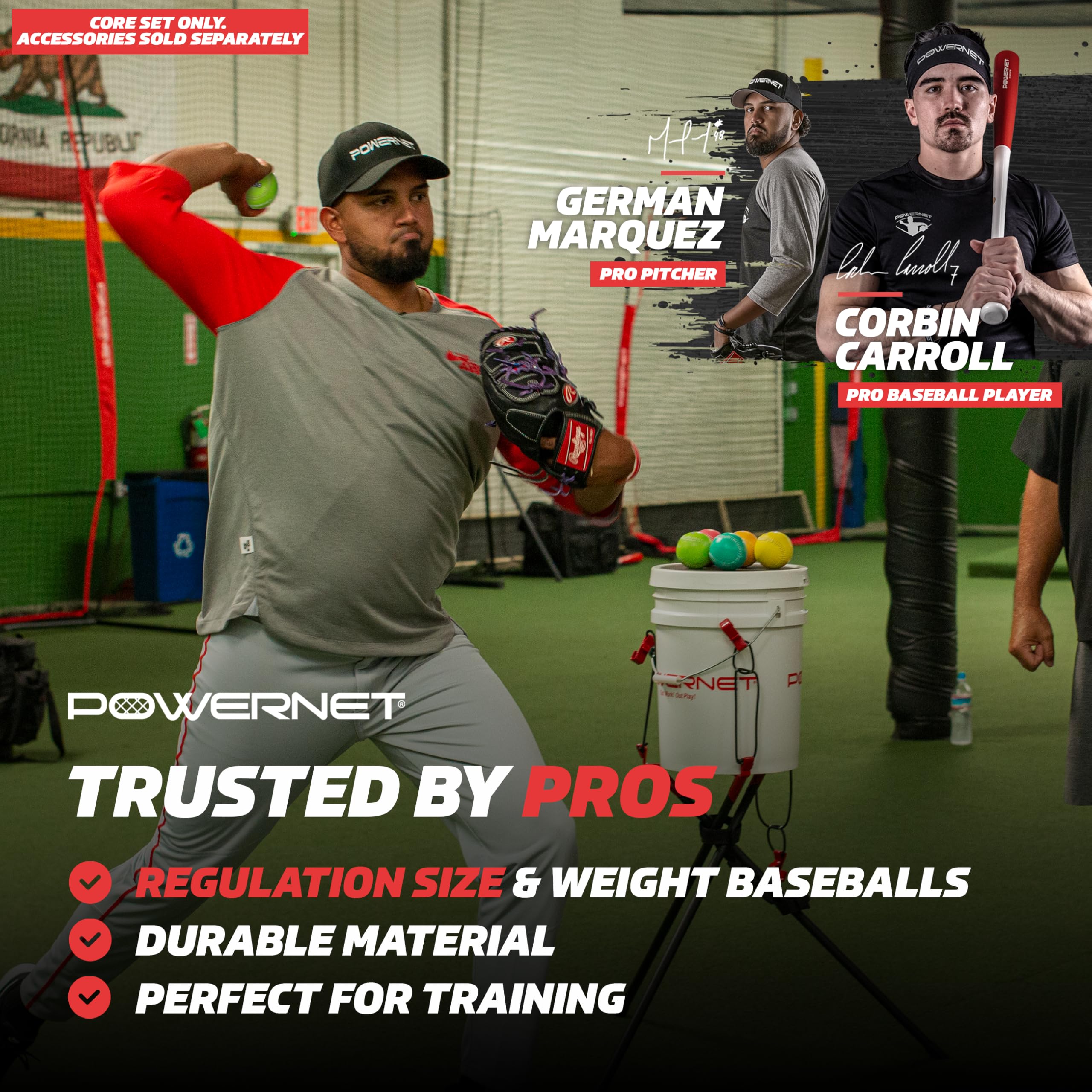 **PowerNet Weighted Baseball Training Bundle – Heavy Pitching & Throwing Balls for Strength Building, Long Toss & Core Command – Perfect for Baseball Practice, Pitching Drills & Strength Training**