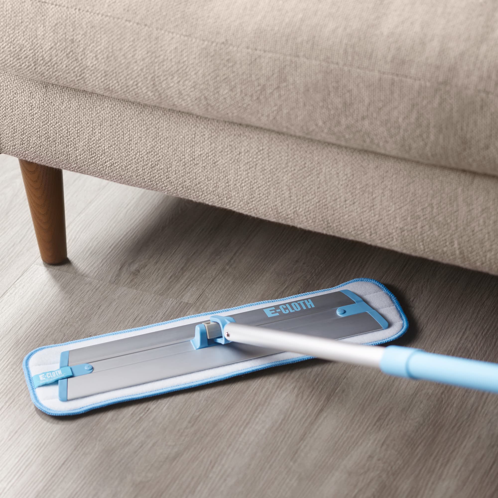 E-Cloth Deep Clean Mop Head Variety Pack - Blue & White (2 Pack) | Premium Microfiber Cleaning Pads for Floors & Hard Surfaces | Ideal for Kitchen, Bathroom & Tile Cleaning