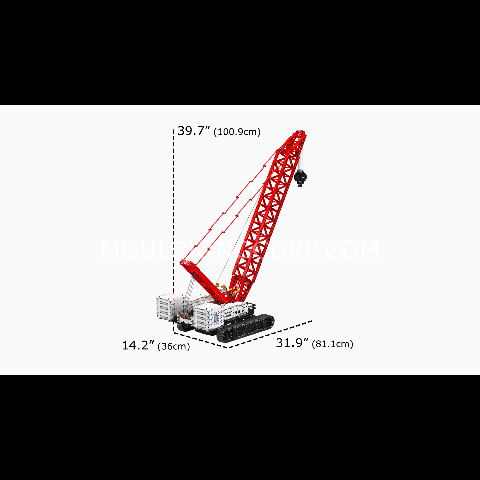 Mould King 17046 Manitowoc 16000 Crawler Crane Building Set - 4494 Piece Construction Toy for Adults & Kids | STEM Educational Model Kit for Engineering Enthusiasts | Perfect for Birthday Gifts, Home Decoration & Collector Displays