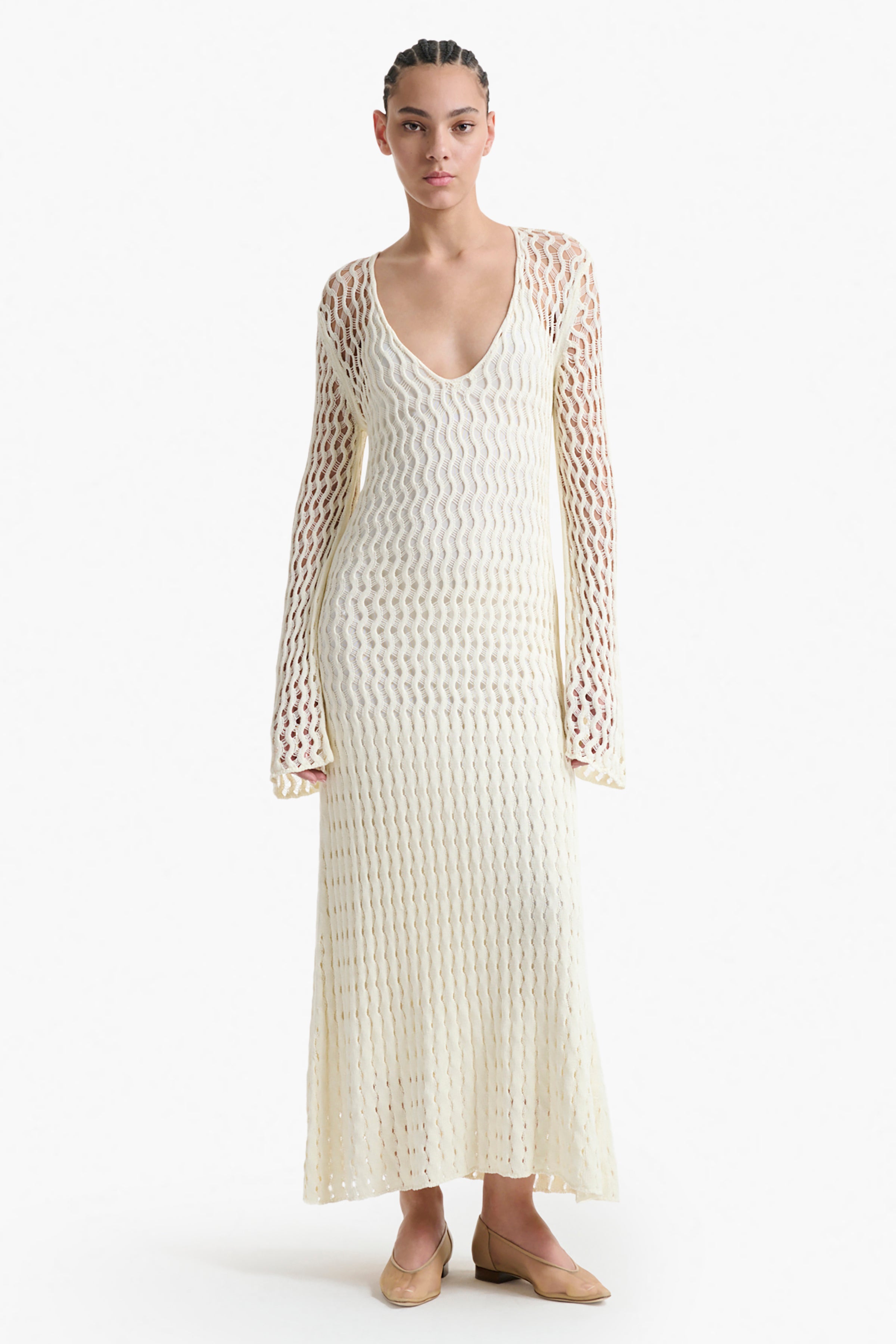 Elegant Ivory Jemmy Dress for Women - Perfect for Weddings, Parties & Special Occasions