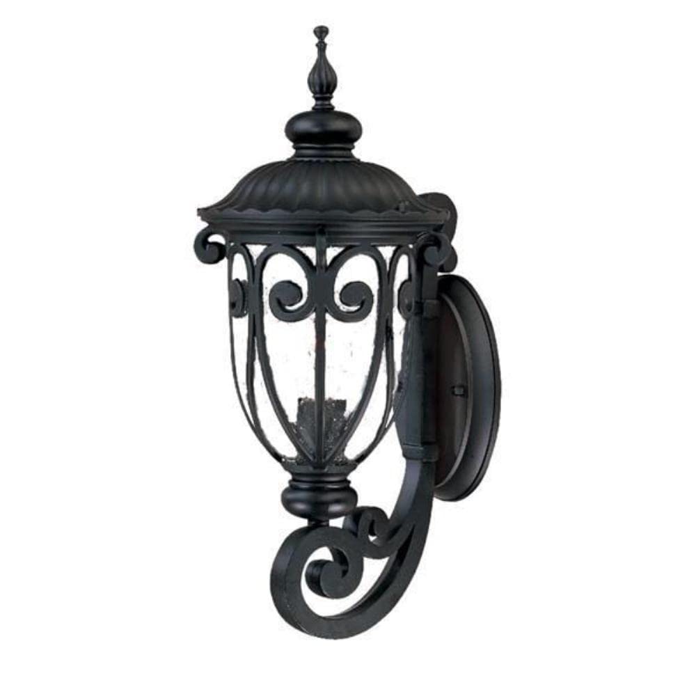 Acclaim 2101BK Naples Collection 1-Light Matte Black Outdoor Wall Sconce - Weatherproof Exterior Lighting for Porch, Patio, and Entryway