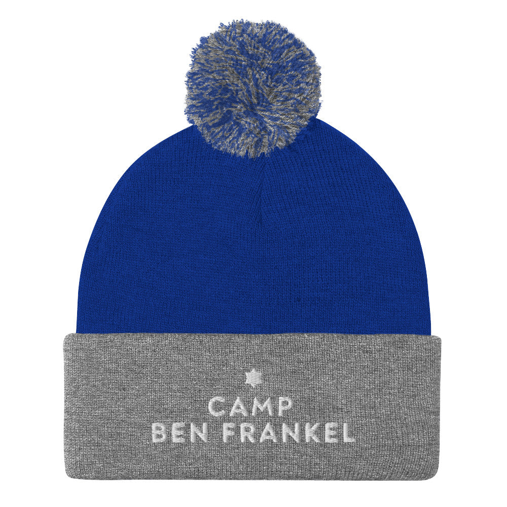 Ben Frankel Pom Pom Beanie - Soft Winter Knit Hat for Women & Men - Cozy Cold Weather Accessory for Outdoor Activities, Skiing, and Casual Wear