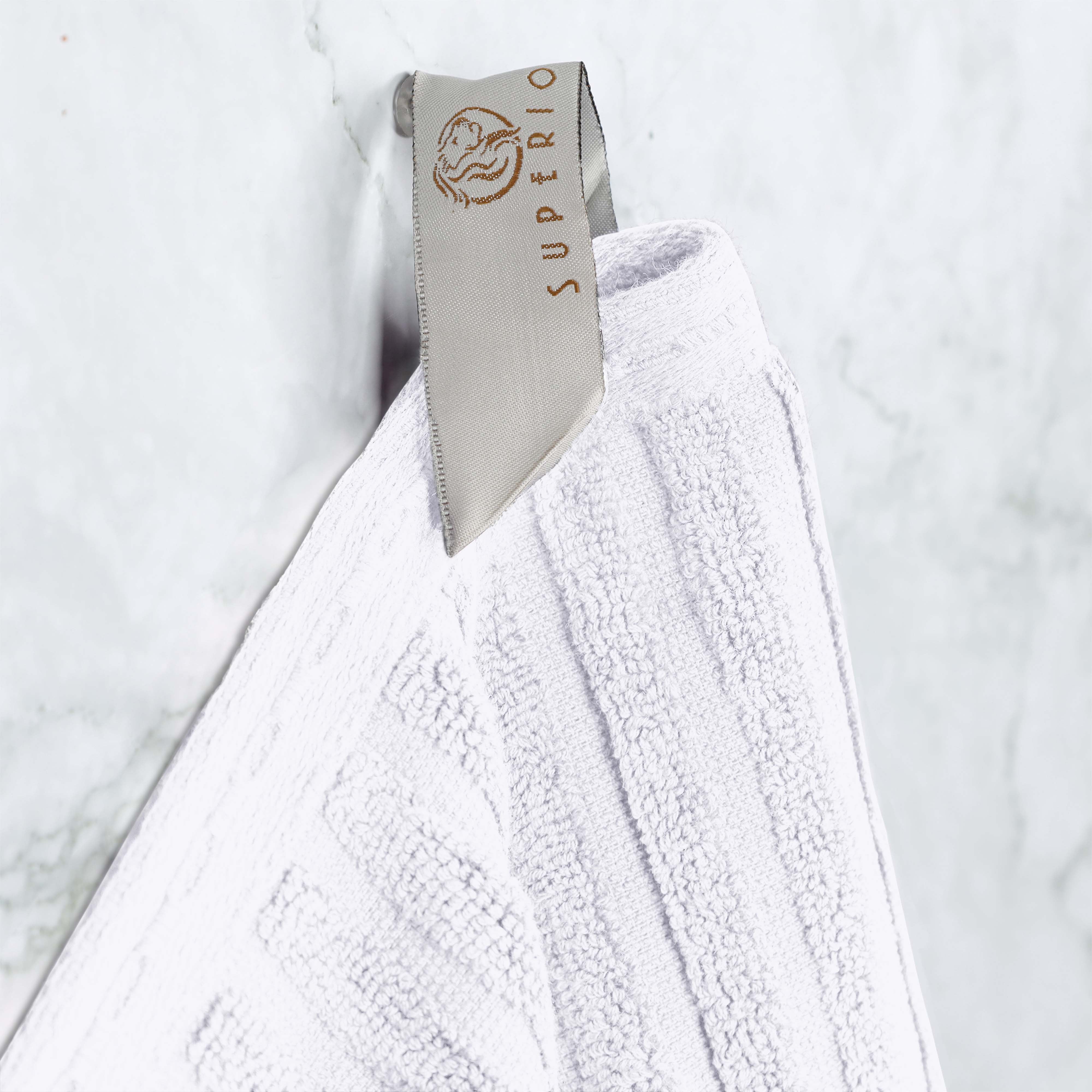 Premium Cotton Ribbed Textured Bath Towel Set - Ultra Absorbent 2-Piece Towel Collection for Spa, Bath & Luxury Home Use