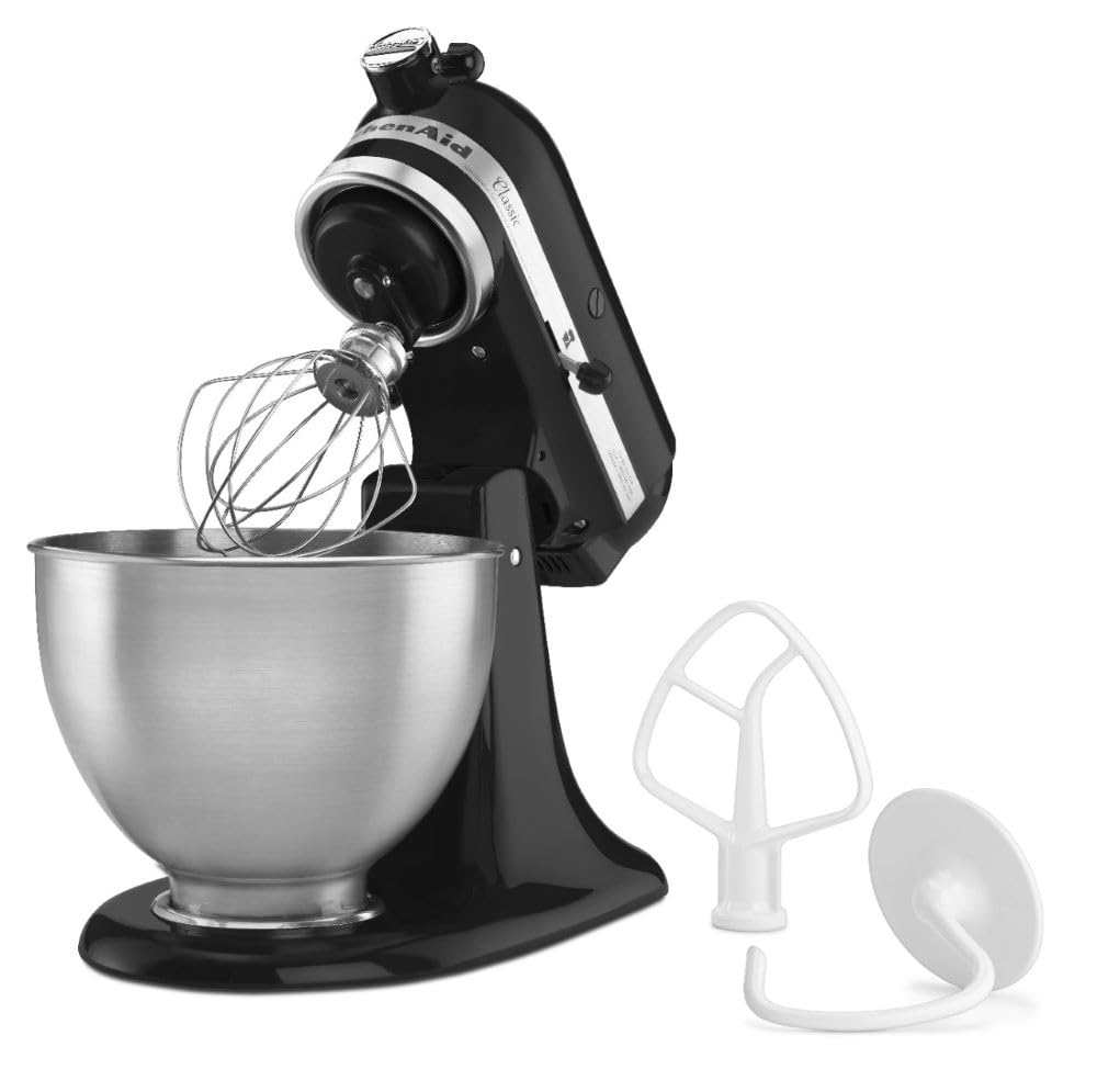 KitchenAid Classic Series 4.5-Quart Tilt-Head Stand Mixer - Onyx Black (K45SSOB) | Professional Baking & Mixing for Cookies, Cakes & Dough | Perfect for Home Bakers & Kitchen Enthusiasts