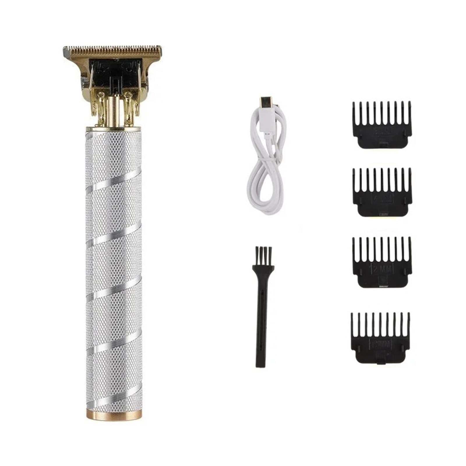 Premium T9 Rechargeable Electric Hair Clipper & Beard Trimmer for Men - Professional Barber-Grade Shaver with Sliver Screw (No Box) - Perfect for Home Grooming, Travel & Professional Salon Use