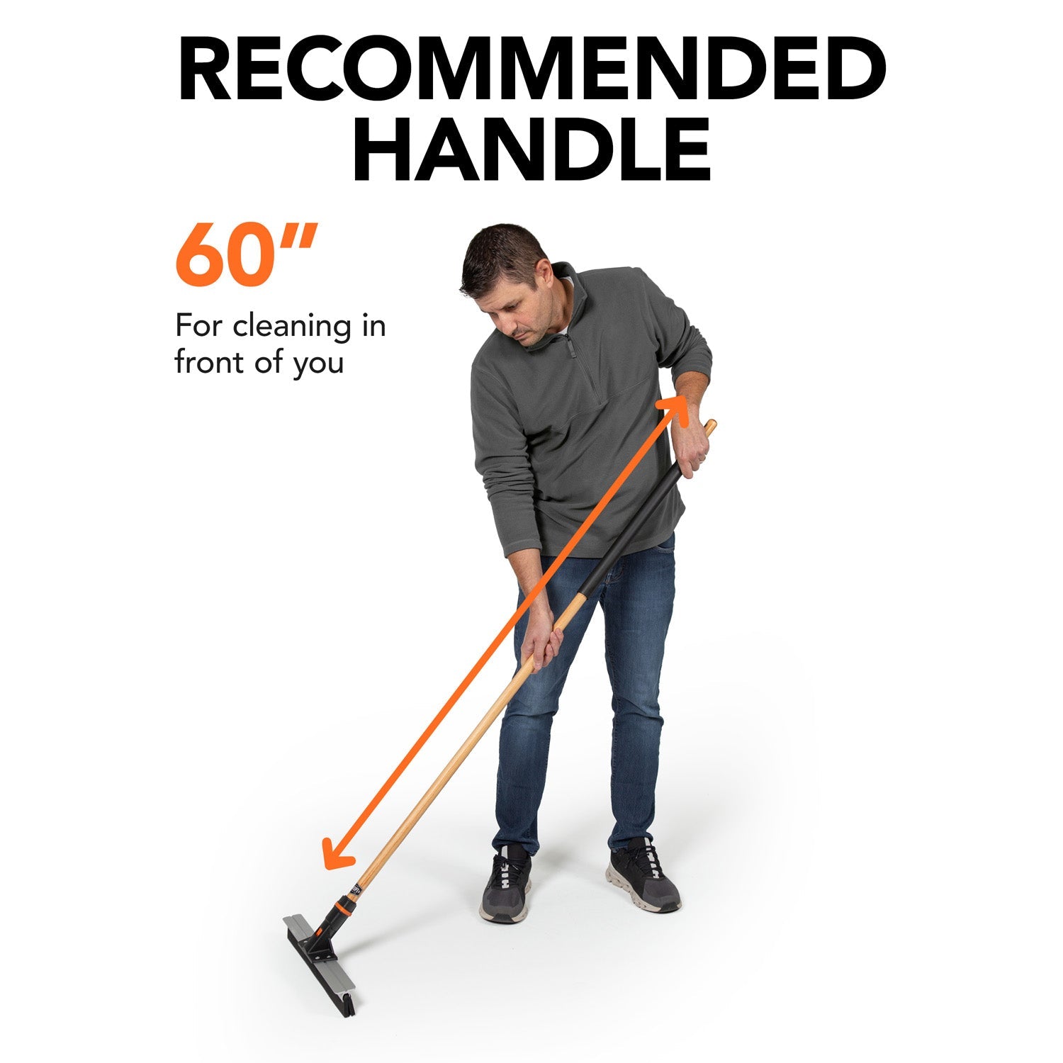 18 Inch Heavy Duty Floor Squeegee Head - Commercial Grade Rubber Blade for Wet/Dry Use - Ideal for Garage, Warehouse & Tile Cleaning