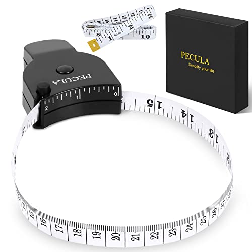 60 Inch Body Measuring Tape with Lock Pin & Push Button Retract - Soft Flexible Sewing Tailor Tape Measure for Body Measurements, Weight Loss Tracking & Fitness - Perfect for Home, Gym & Tailor Use