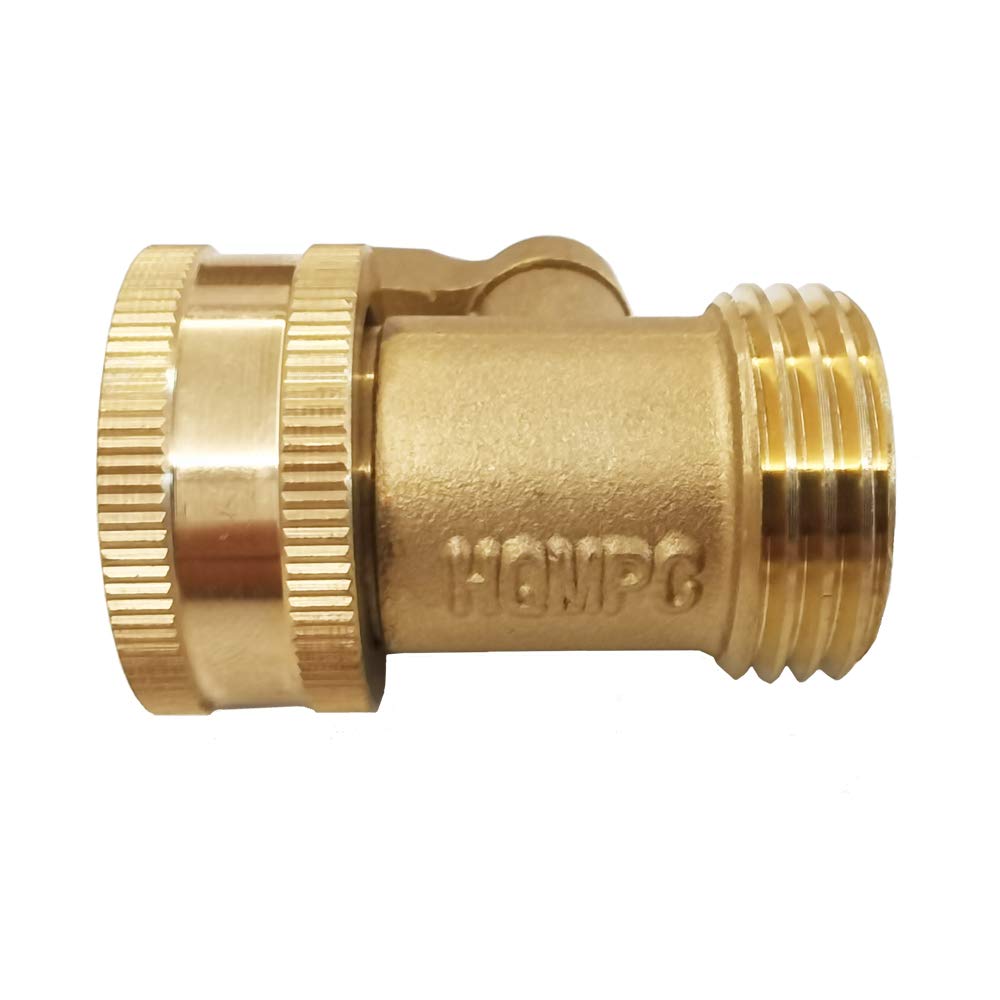 Heavy Duty Brass Shut Off Valve - 4 Pack Brass Water Hose Valve with On/Off Control for Garden, Outdoor Faucet & Irrigation System - Perfect for Lawn Care, Car Washing and Water Conservation