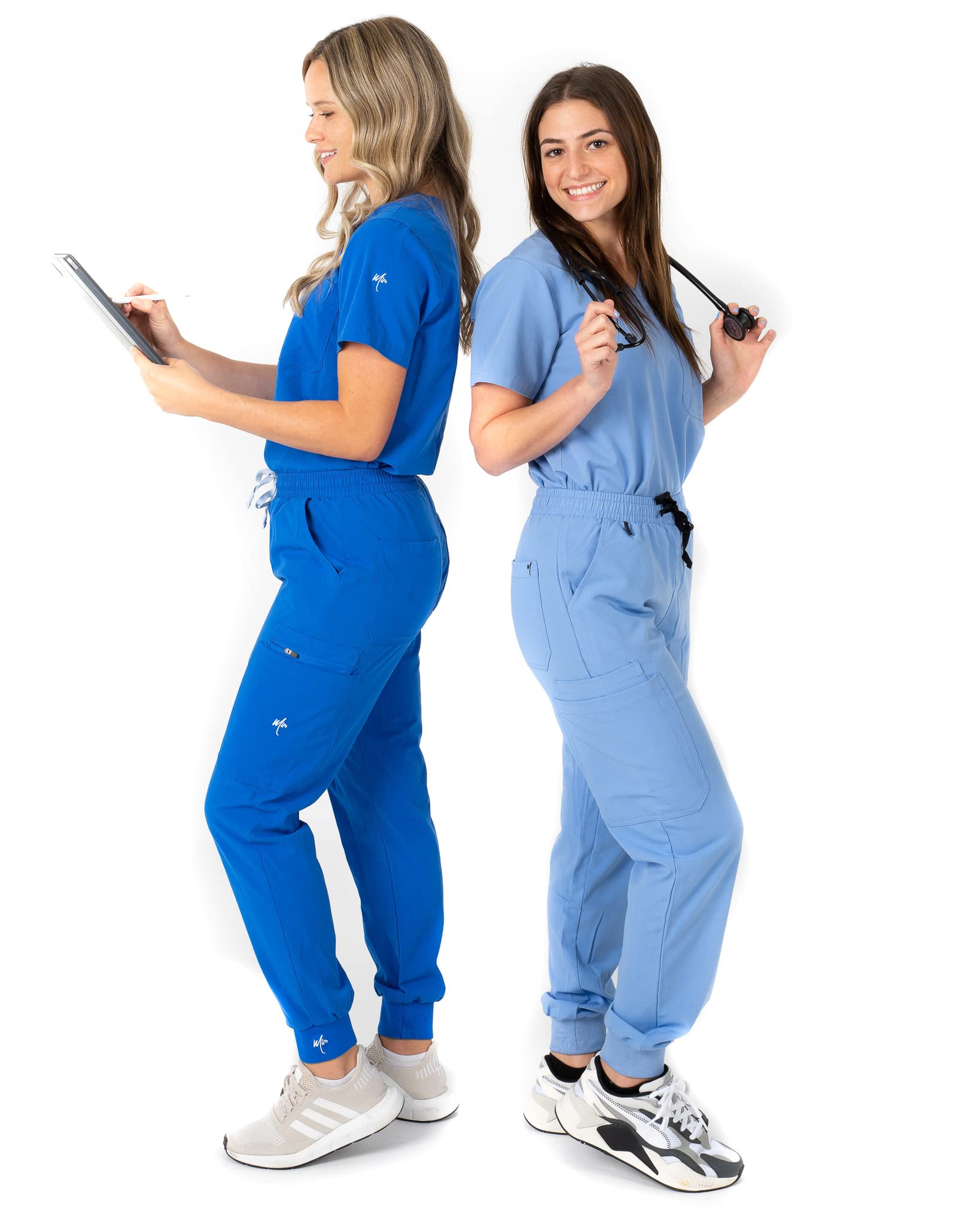 Women's Jogger Scrub Pants - Skinny Leg Medical Pants in Burgundy, Black, Navy & Green | Comfortable Workwear for Nurses & Healthcare Professionals