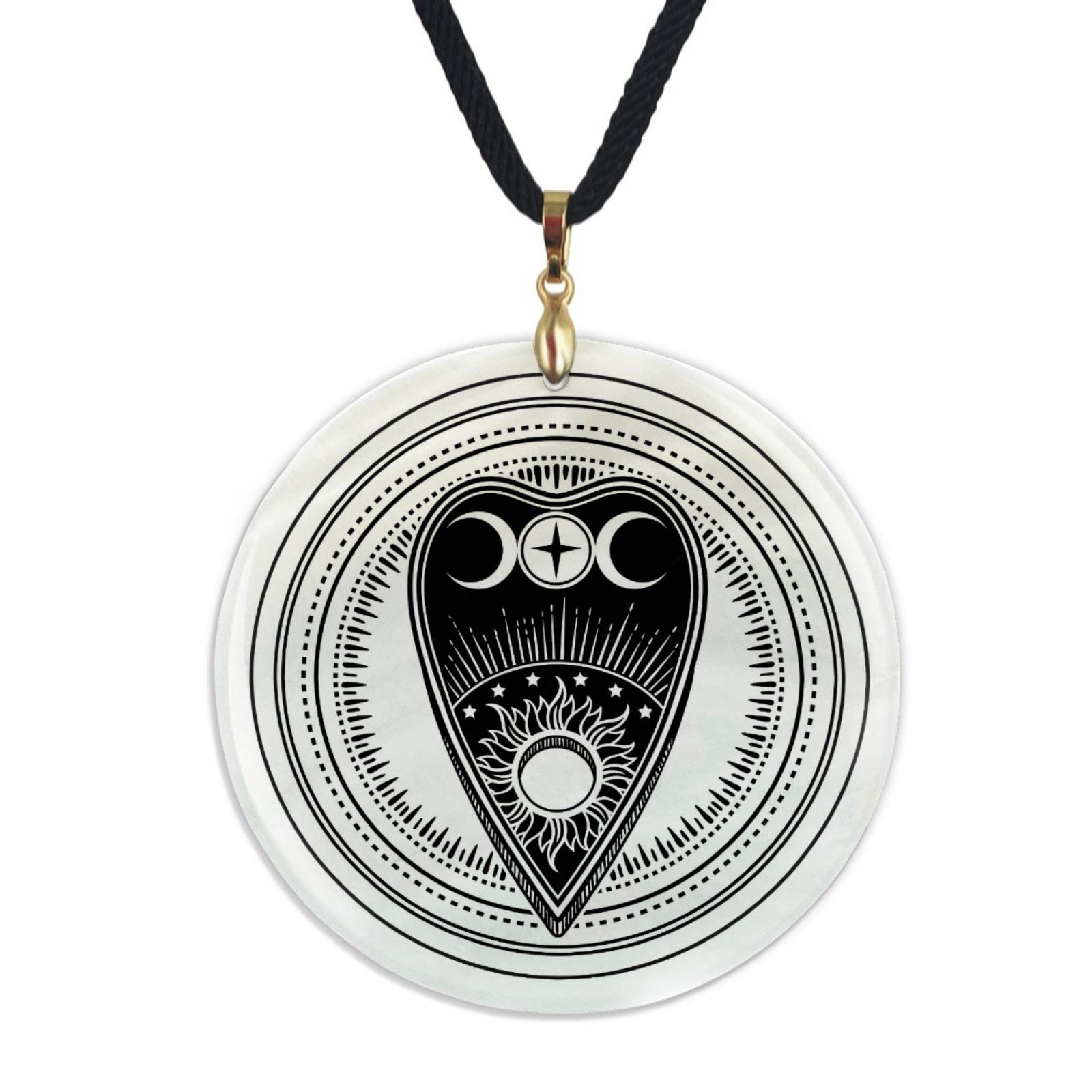 Personalized Name Necklace for Women - Magic Eye Shell Pendant with Adjustable Black Chain, Earth Day Gift for Sister | Boho Beach Jewelry, Layering Necklace for Everyday Wear