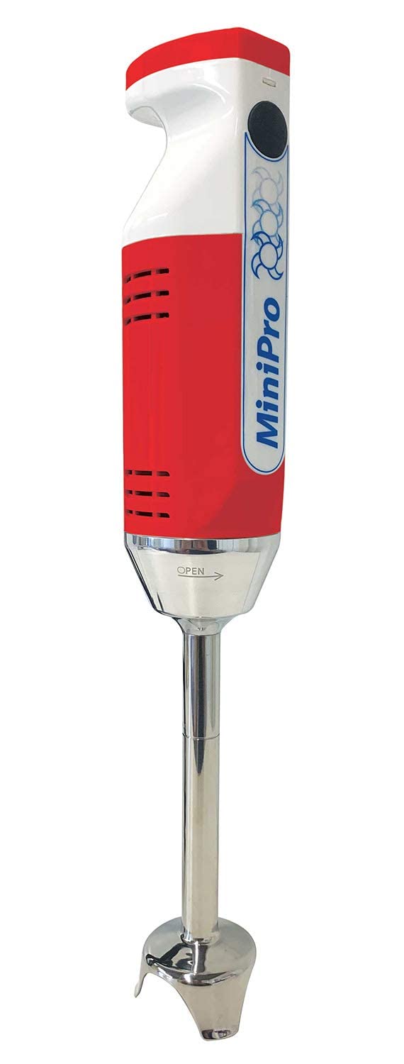 Dynamic MiniPro MX070.12 4 Qt. Immersion Blender with Variable Speed Motor - 115V Red Handheld Stick Blender for Smoothies, Soups & Baby Food - Perfect for Kitchen, Restaurant & Home Cooking