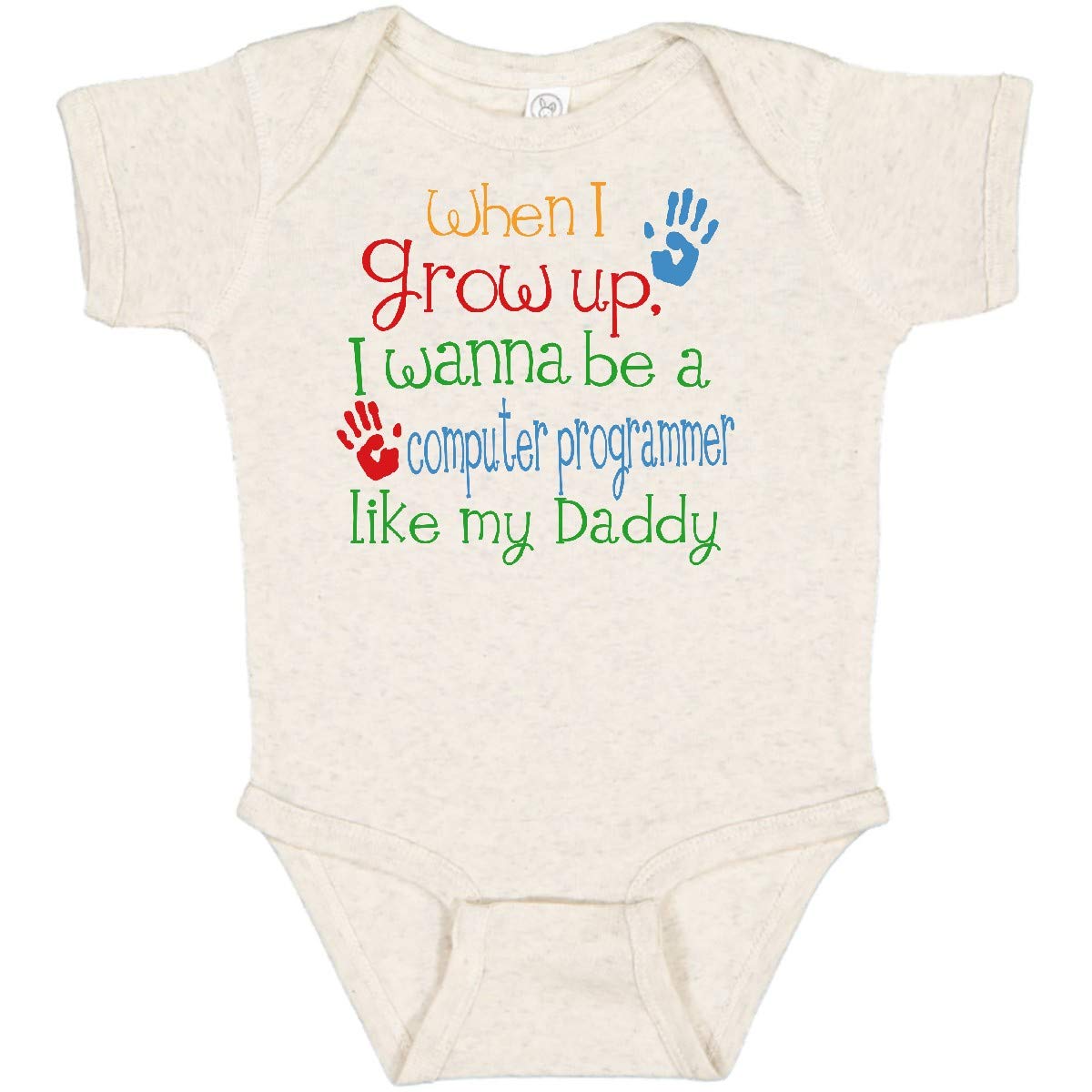 Inktastic Funny Computer Programmer Like Daddy Baby Bodysuit - Cute Infant Onesie for Tech Dads, Coding Enthusiasts & Geek Families - Perfect for Father's Day, Birthday Gifts & Programmer Apparel