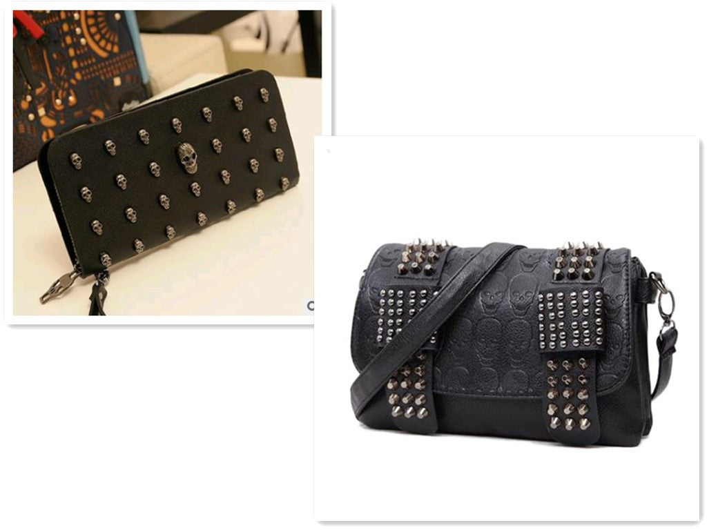 Stylish Women's Black Leather Messenger Bag with Wallet - Perfect for Work, Travel & Everyday Use