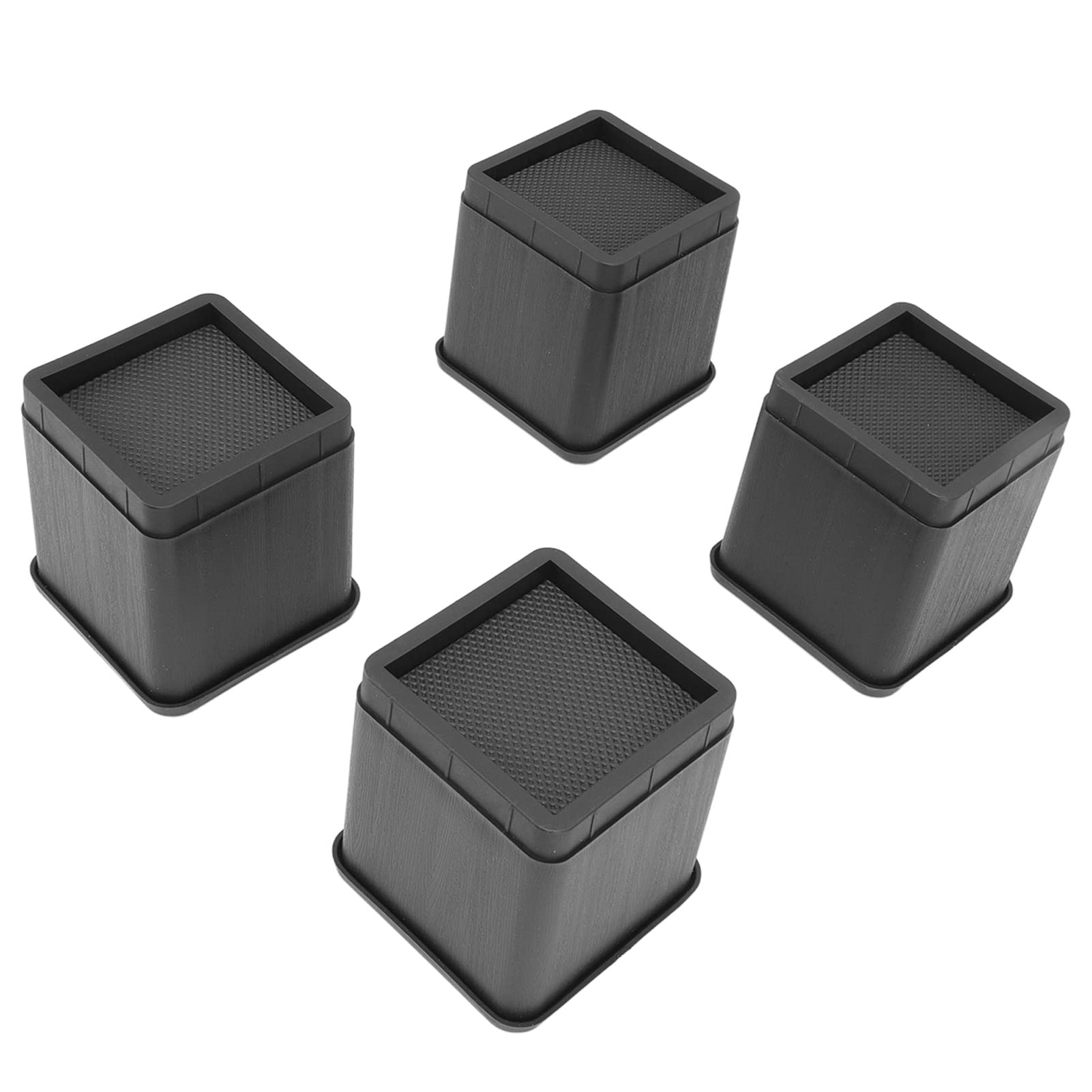Heavy Duty 4Pcs Bed and Furniture Risers Set - Durable Bed Elevators & Sofa Risers for Under Bed Storage - Perfect for Home, Dorm, and Office Organization
