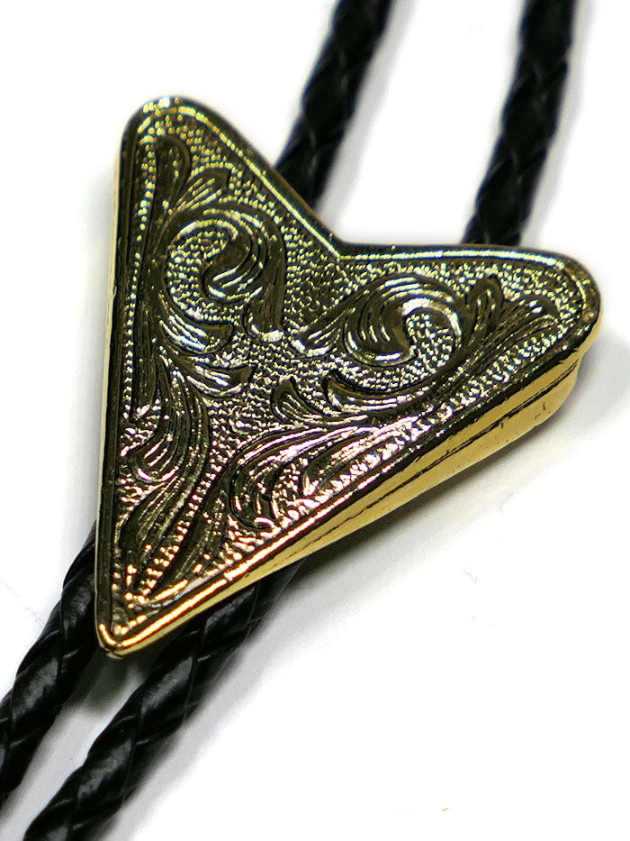 Fashionwest 2076G Gold Western Bolo Tie for Men - Stylish Cowboy Necklace Accessory for Western Wear, Rodeo & Country Music Events