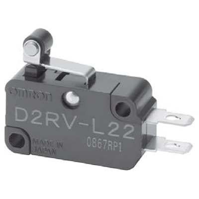 Omron D2RV-L22G-1 Micro Limit Switch (50 Pack) - Durable Snap Action Switch for Industrial Automation, Robotics & Electrical Equipment