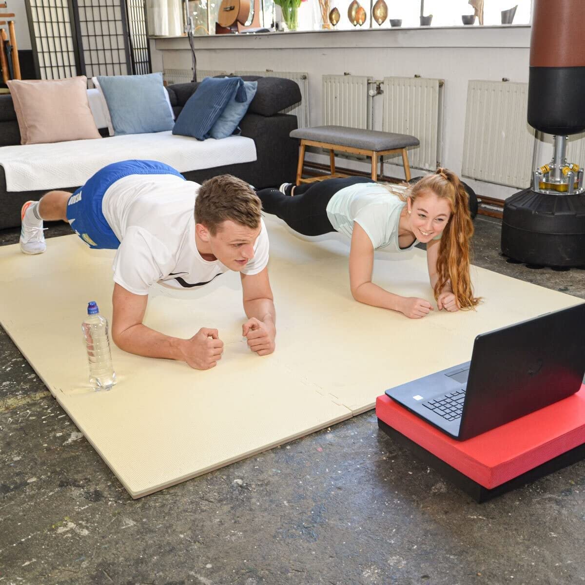 Professional Eyepower Combat Sports Mat - 2cm Thick Judo Mat for Home, 63x63cm - Durable Training Mat, Protective Floor Mat for MMA, Karate, Wrestling & Fitness Workouts