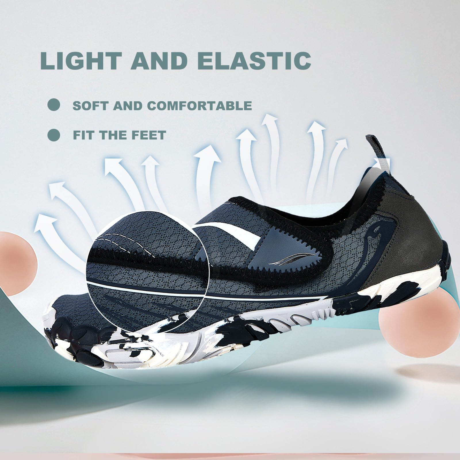 AoSiFu Kids Water Shoes for Boys & Girls - Quick Dry Aqua Socks for Beach, Pool & Sports - Lightweight Barefoot Swim Shoes (Toddler & Youth Sizes) - Perfect for Swimming, Surfing, and Water Play